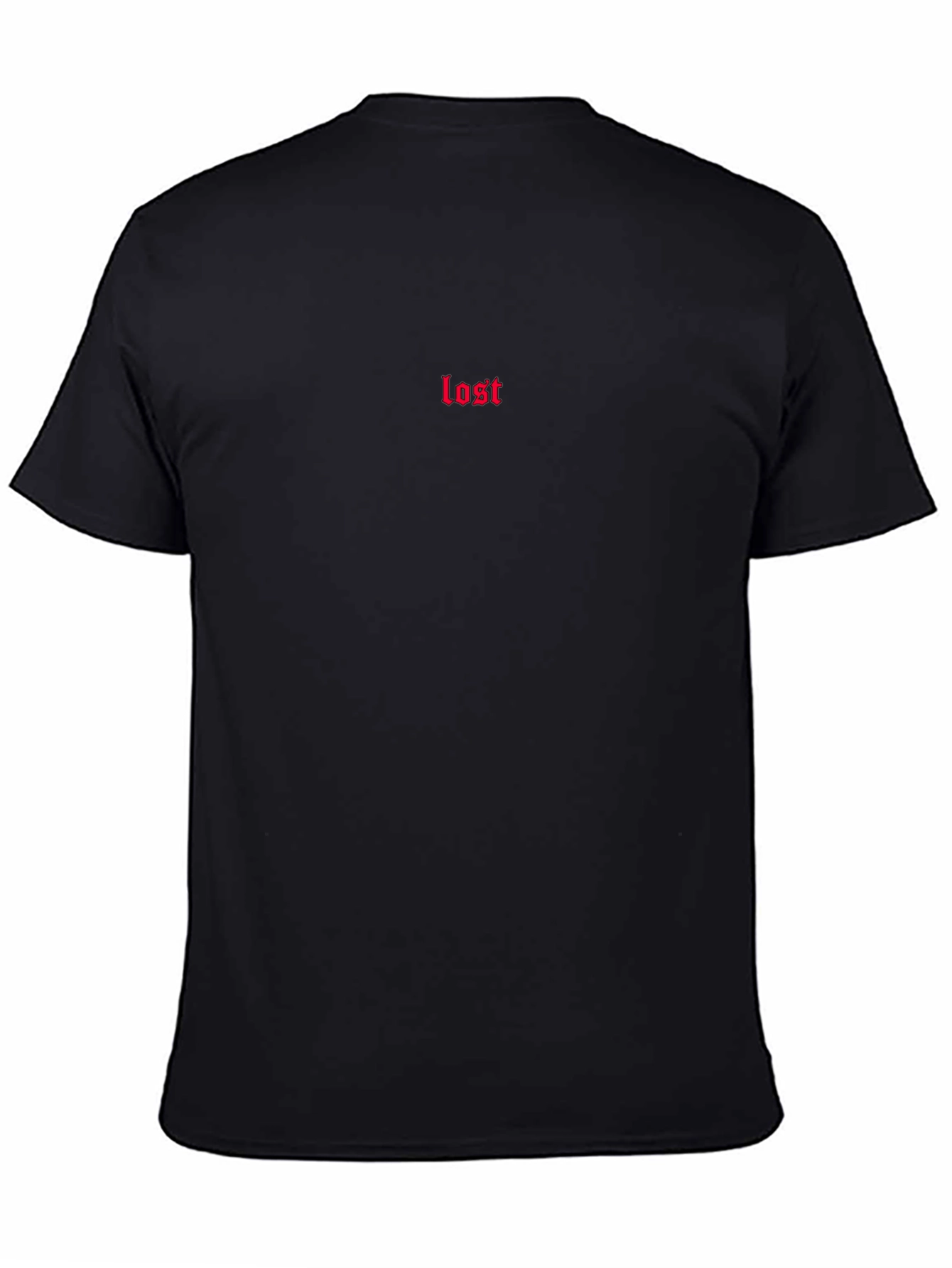 Black T-Shirt with lost Text