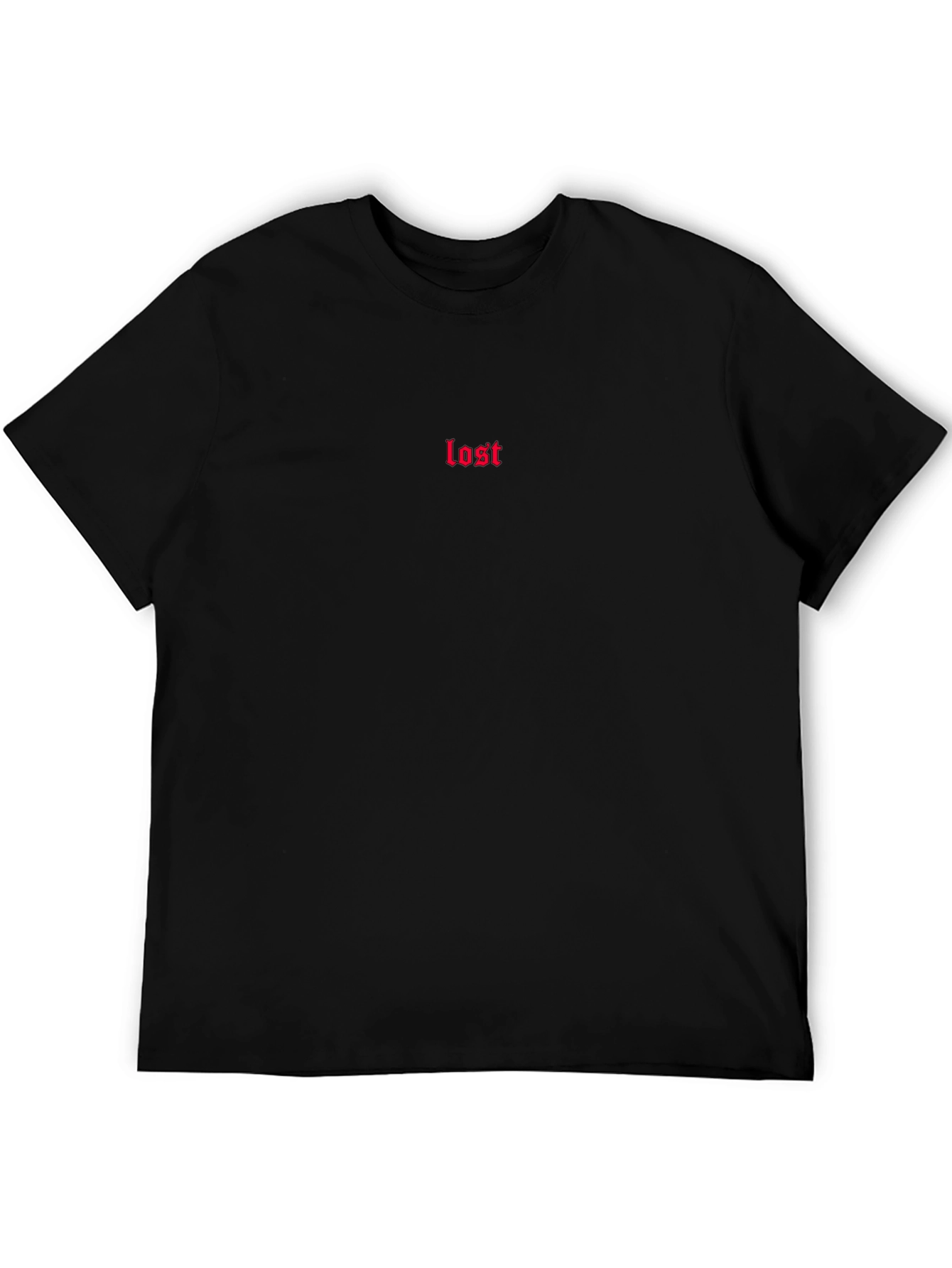 Black T-Shirt with lost Text