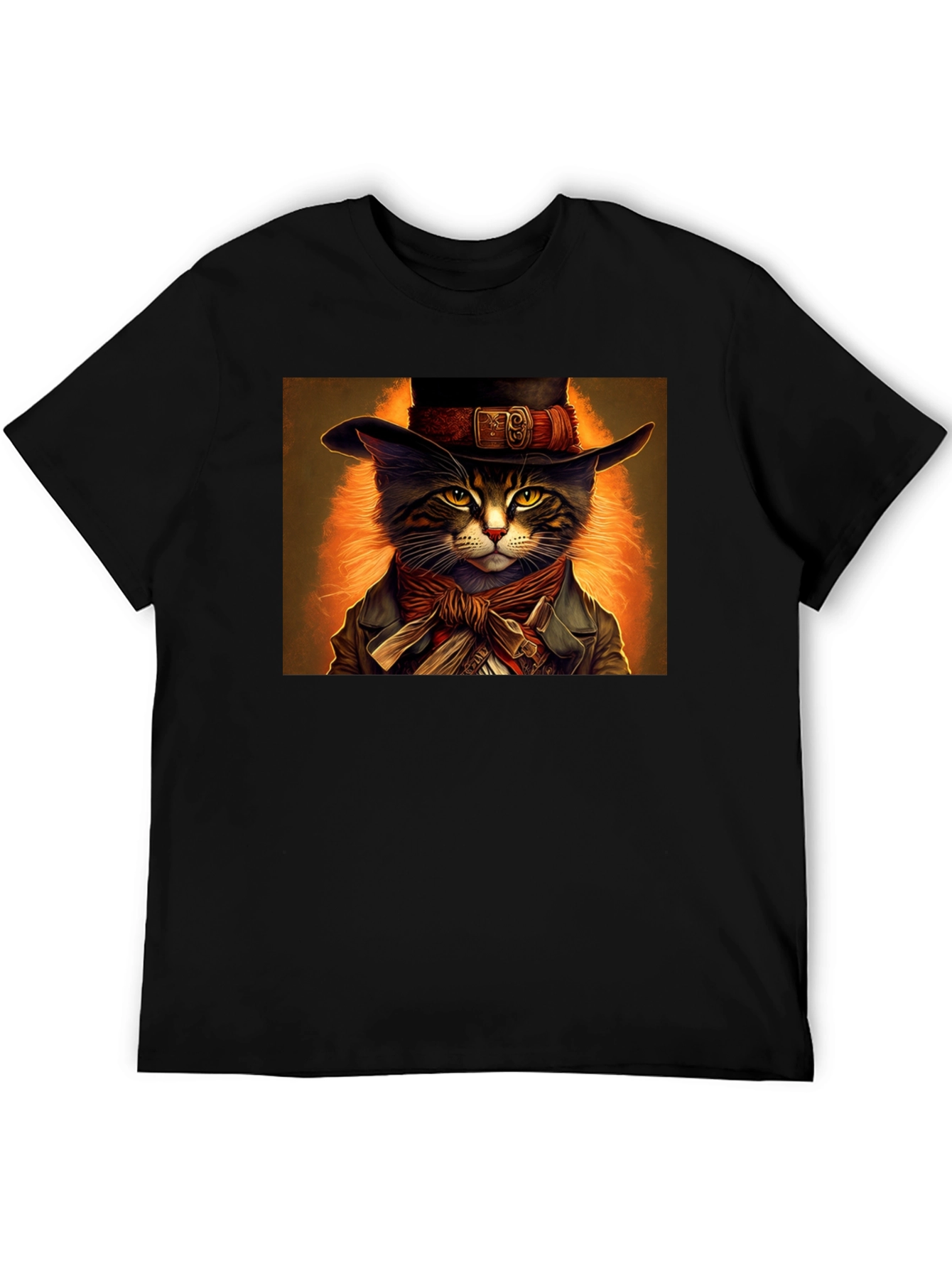 Dapper Cat T-Shirt - Steampunk Style