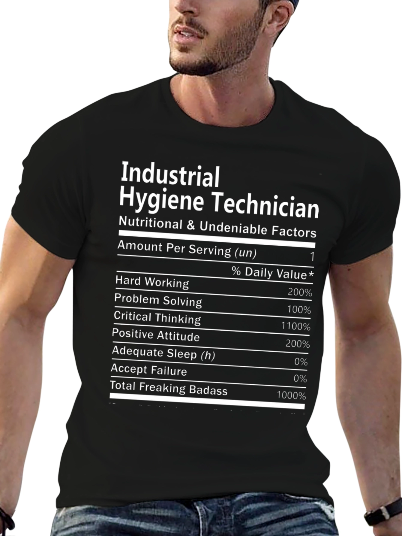 Industrial Hygiene Technician Nutritional Facts T-Shirt