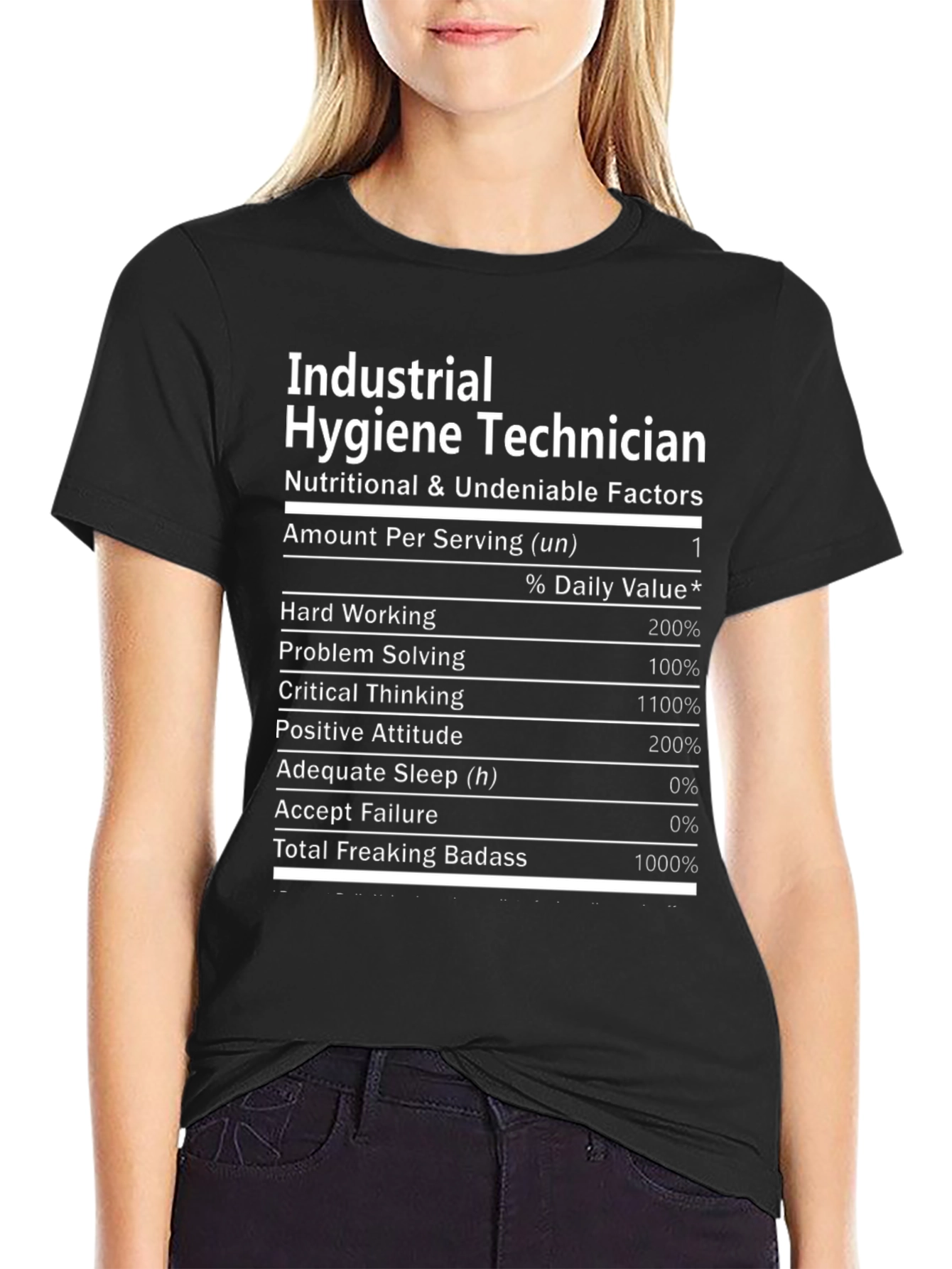 Industrial Hygiene Technician Nutritional Facts T-Shirt