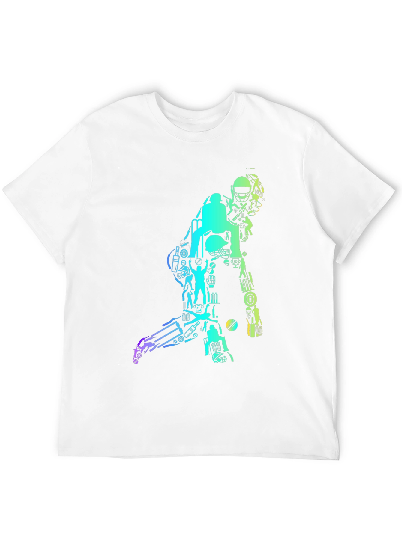 Cricket Silhouette Graphic T-Shirt - Black