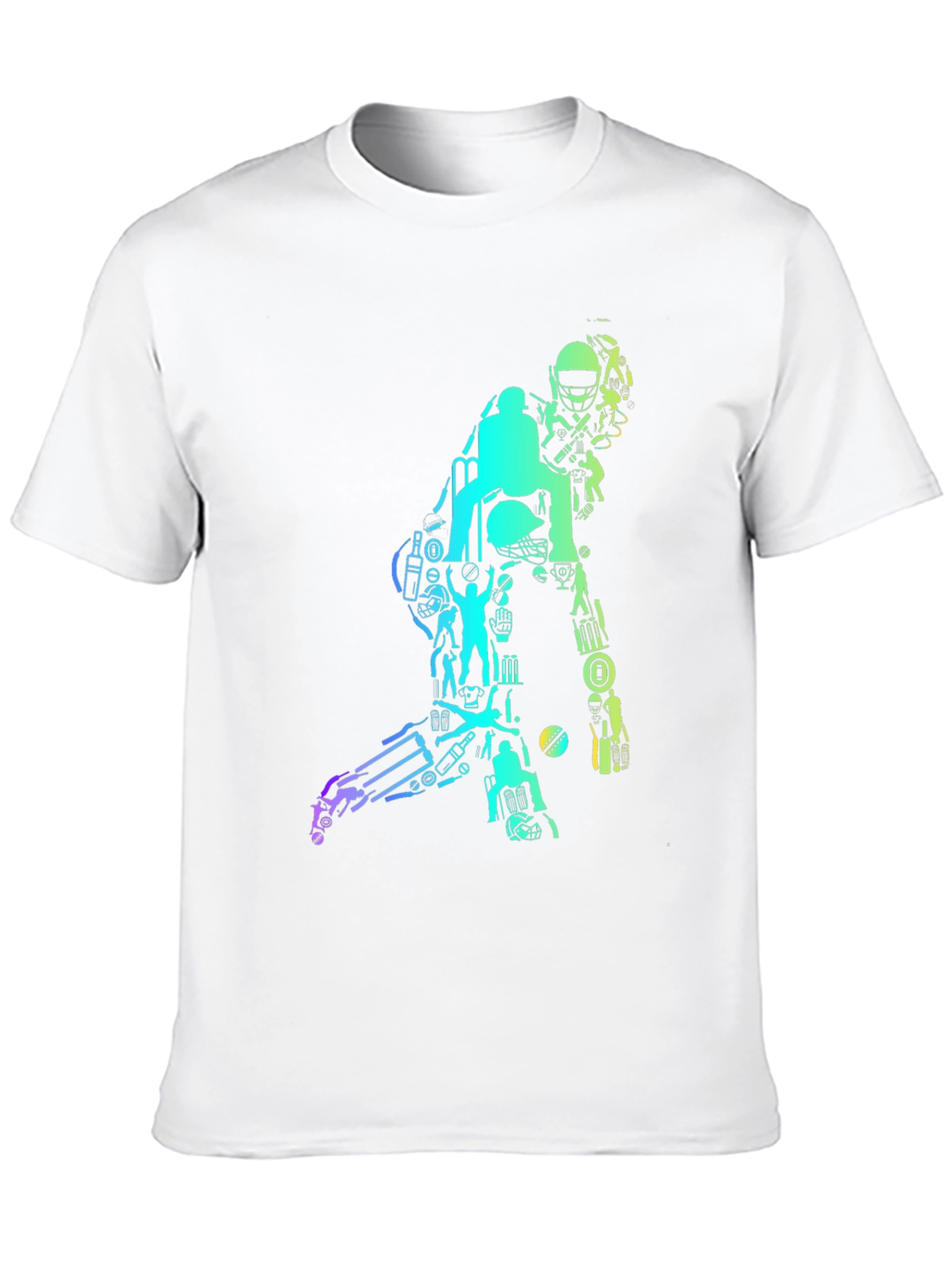 Cricket Silhouette Graphic T-Shirt - Black
