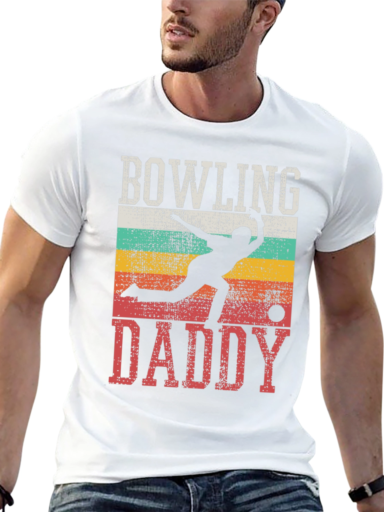 Bowling Daddy T-Shirt - Retro Style Bowler Tee