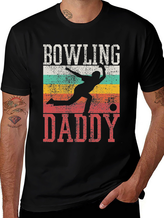 Bowling Daddy T-Shirt - Retro Style Bowler Tee