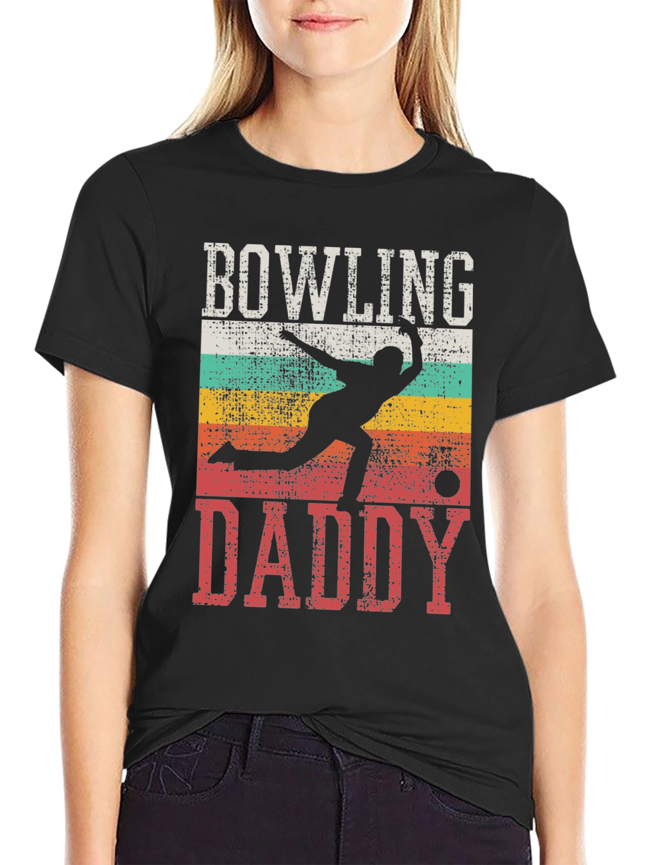 Bowling Daddy T-Shirt - Retro Style Bowler Tee