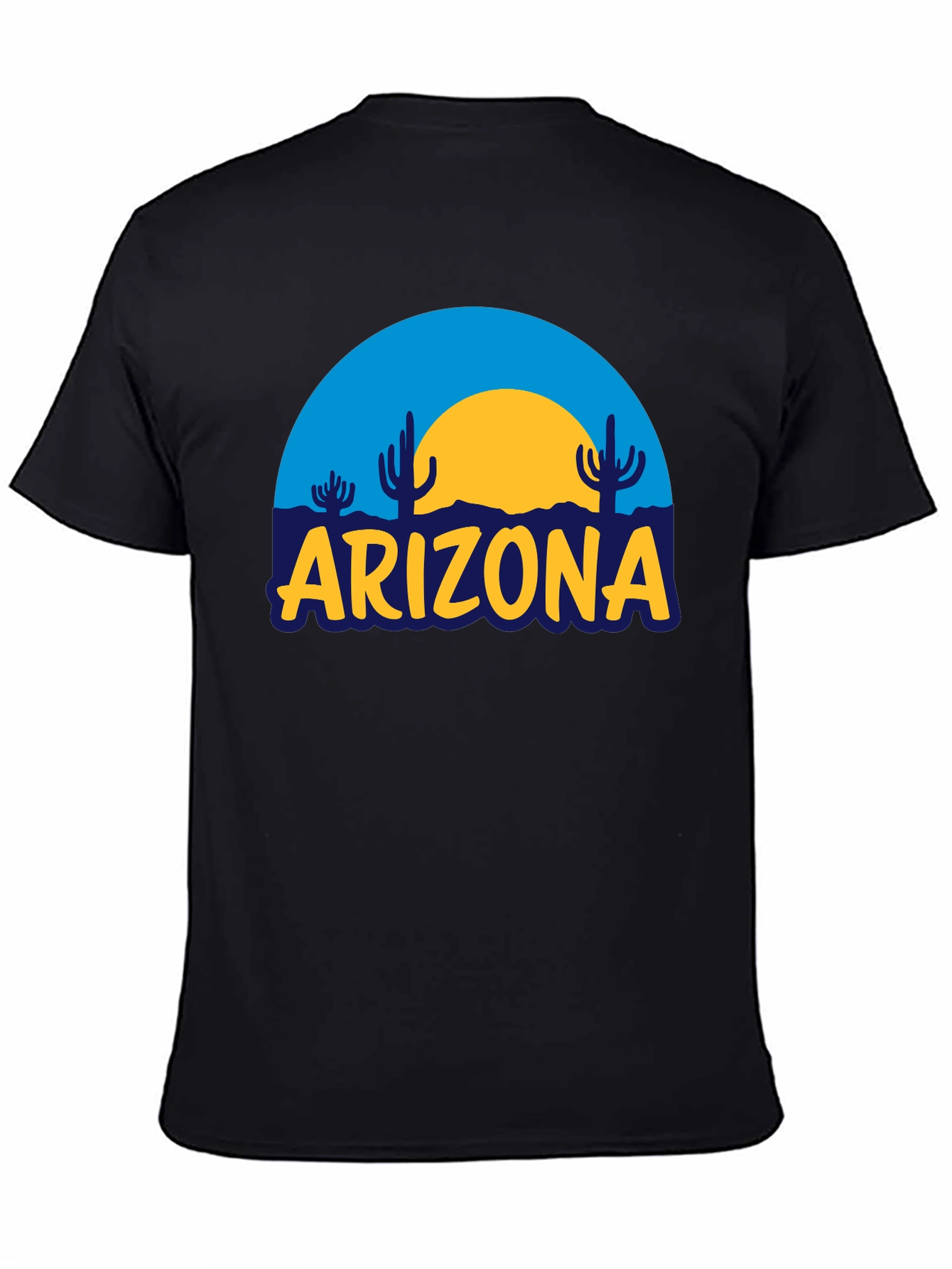 Arizona Desert Graphic Tee - Black Cotton T-Shirt