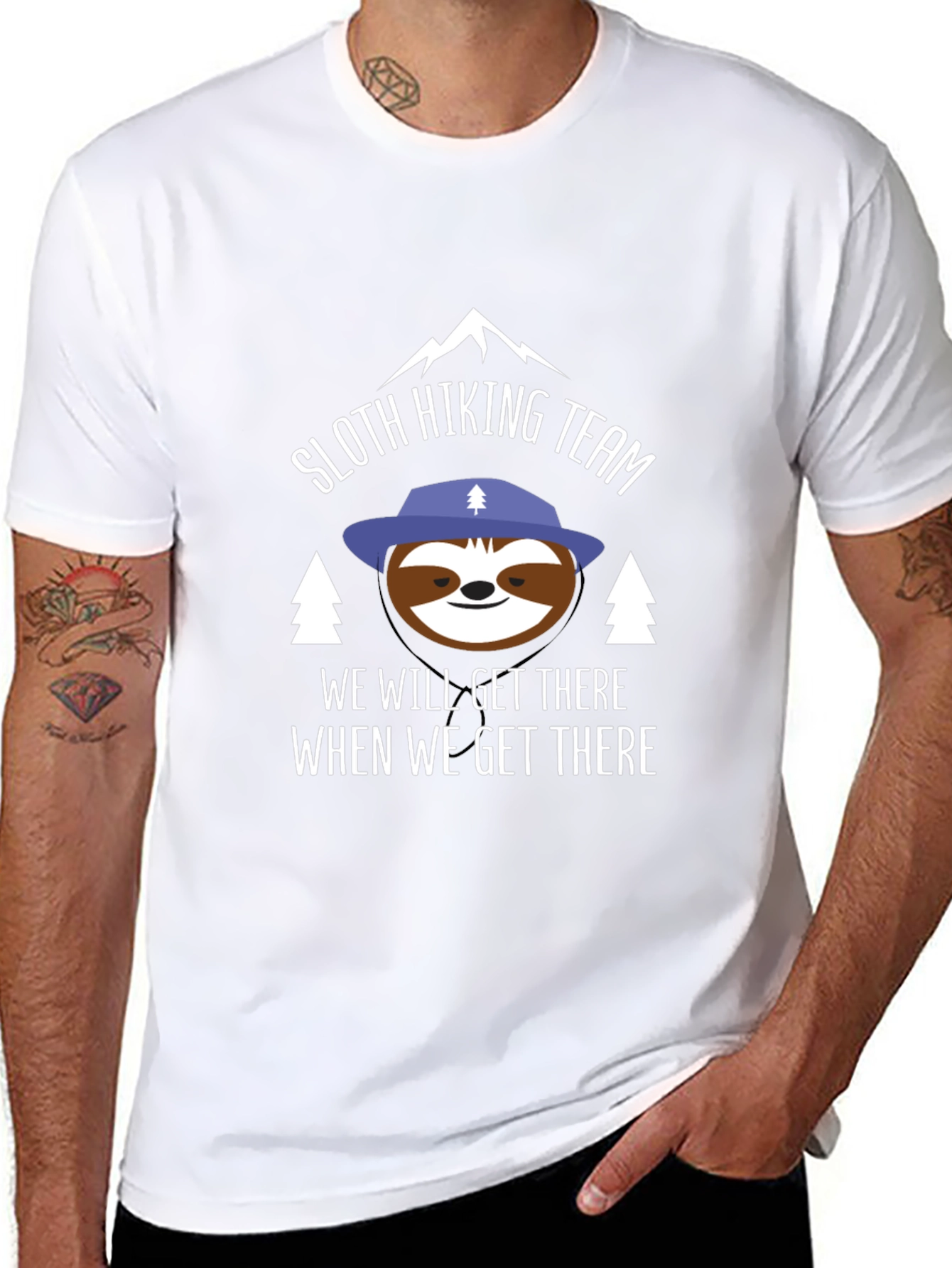 Sloth Hiking Team Graphic Tee