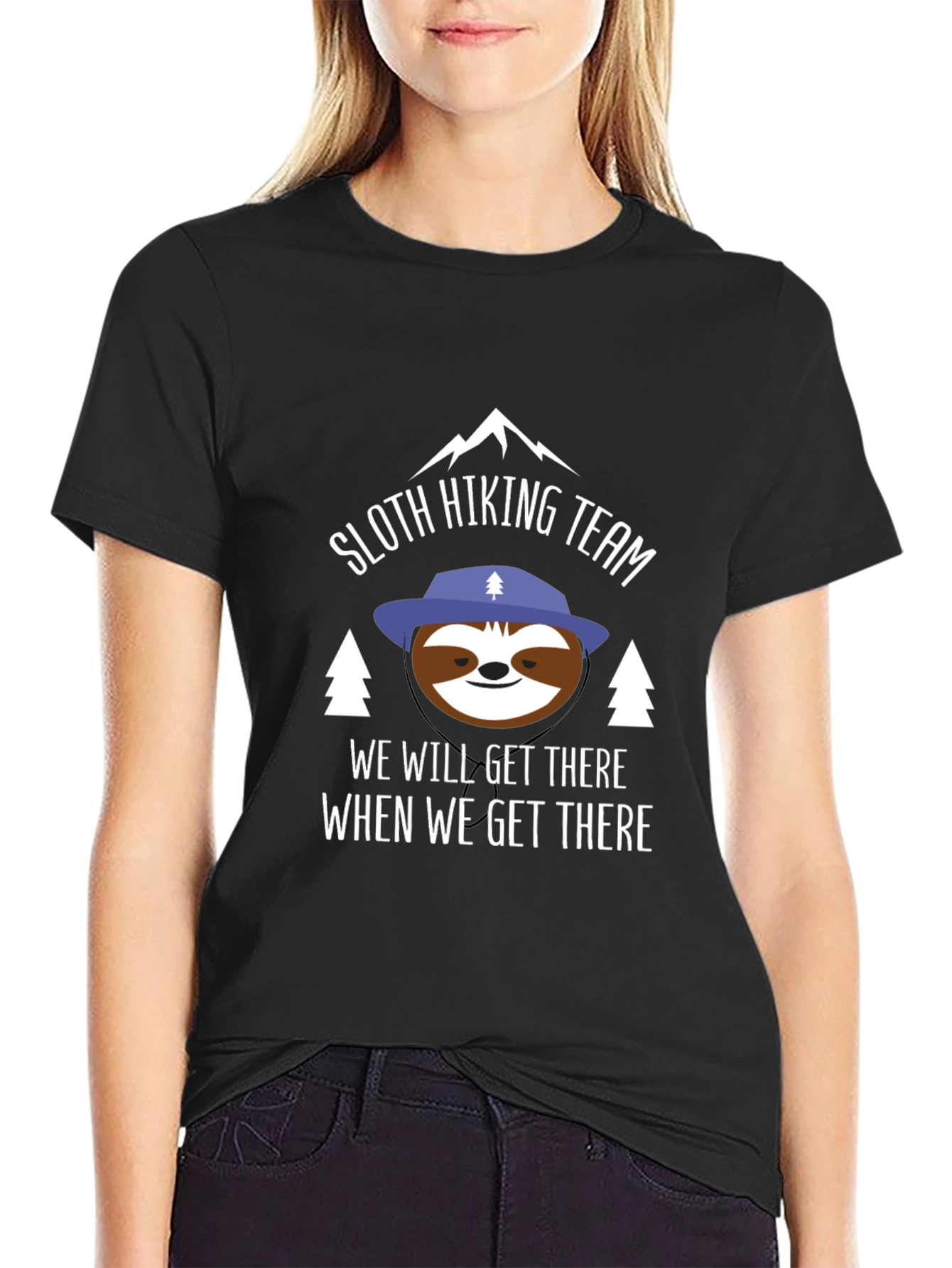 Sloth Hiking Team Graphic Tee