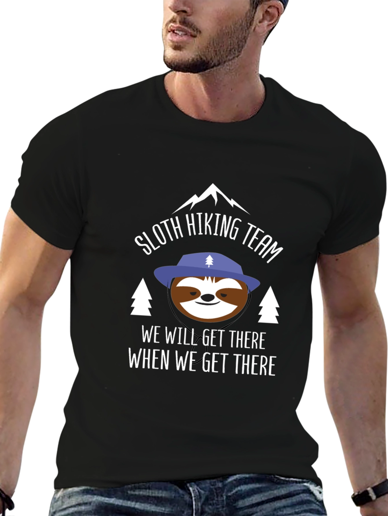 Sloth Hiking Team Graphic Tee