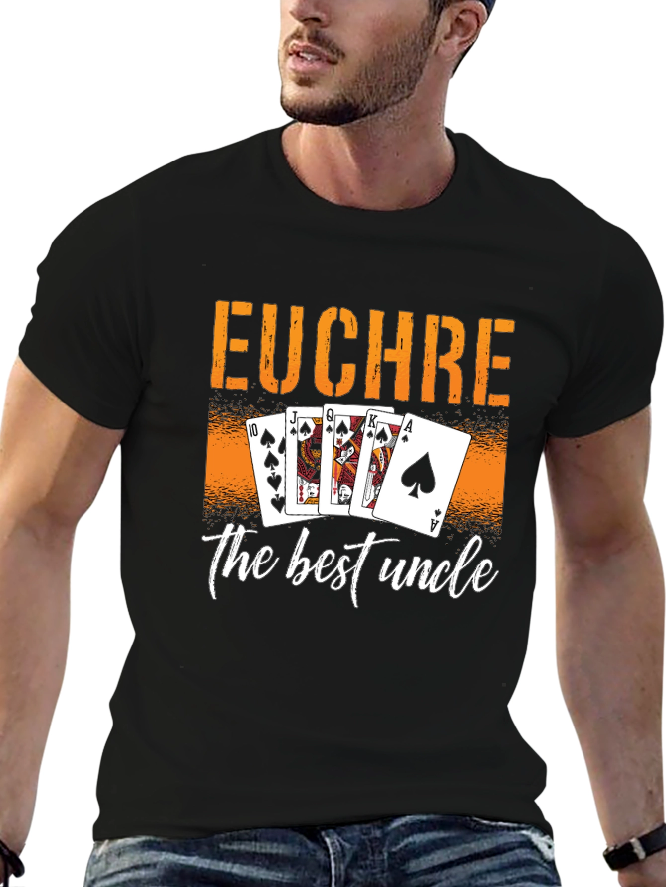 Euchre Best Uncle T-Shirt: Card Game Design