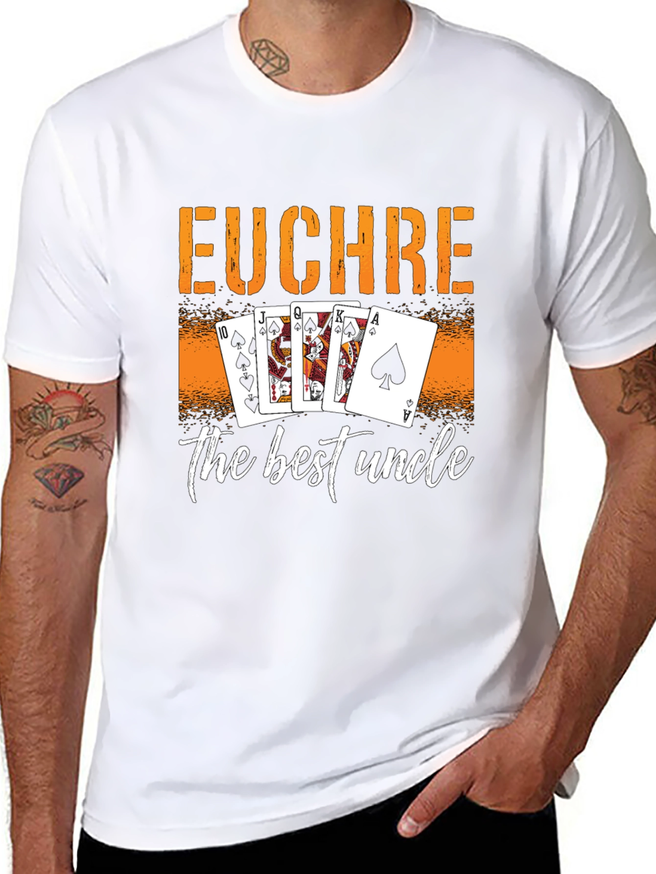 Euchre Best Uncle T-Shirt: Card Game Design