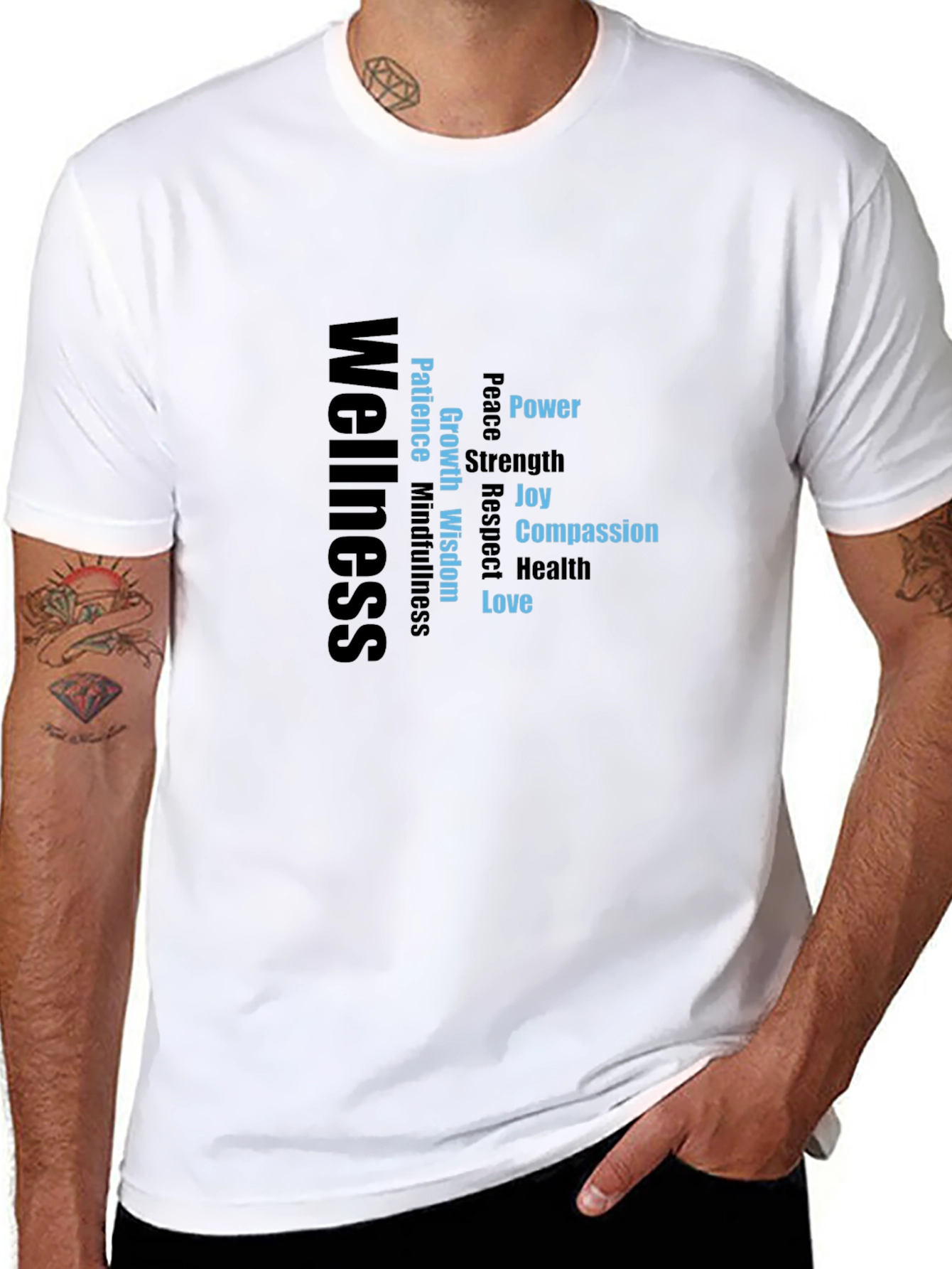 Wellness Word Art Graphic T-Shirt