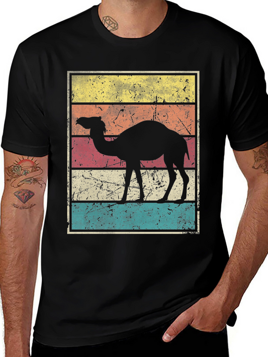Retro Camel T-Shirt - Vintage Style Desert Tee