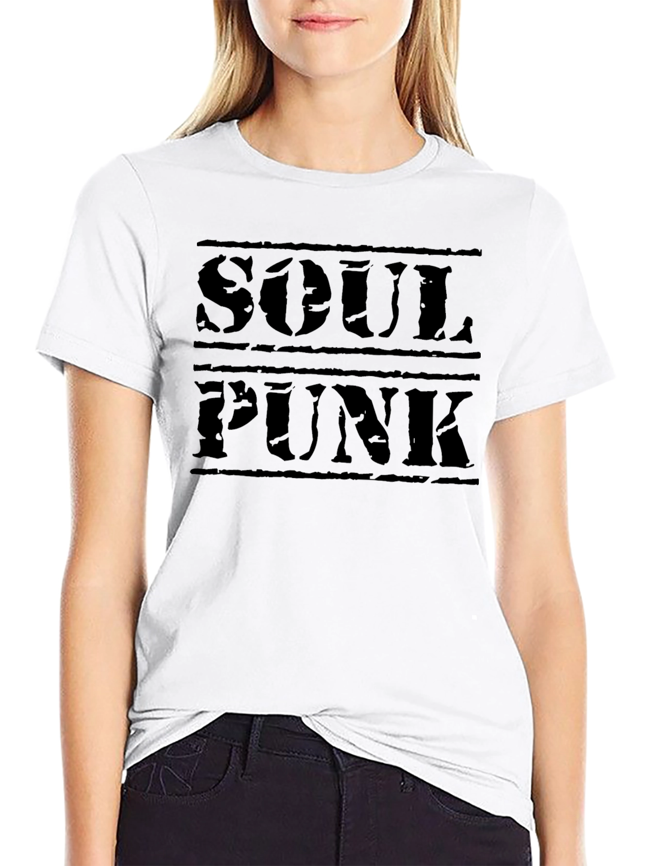 Soul Punk Graphic Print Black T-Shirt