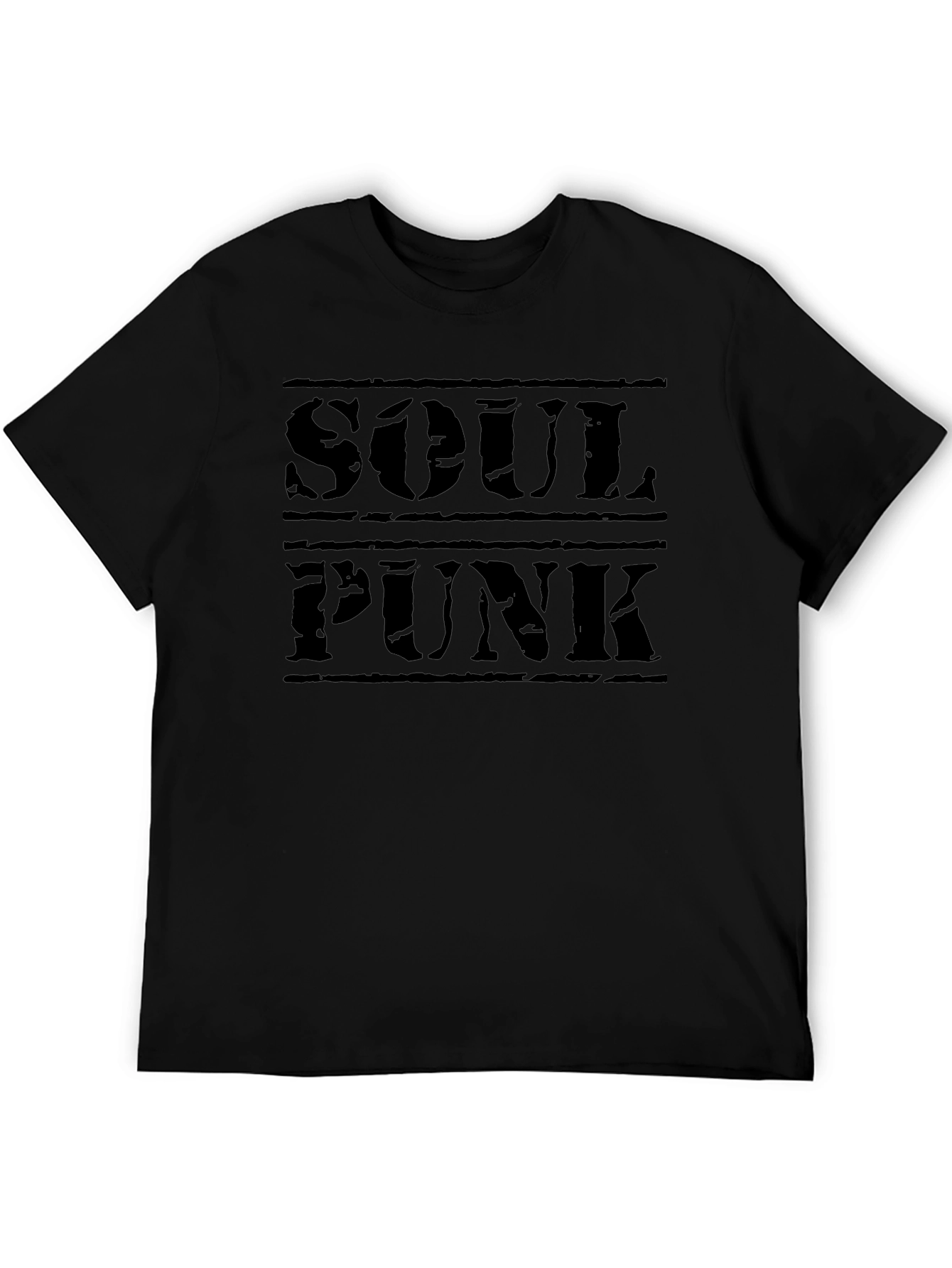 Soul Punk Graphic Print Black T-Shirt