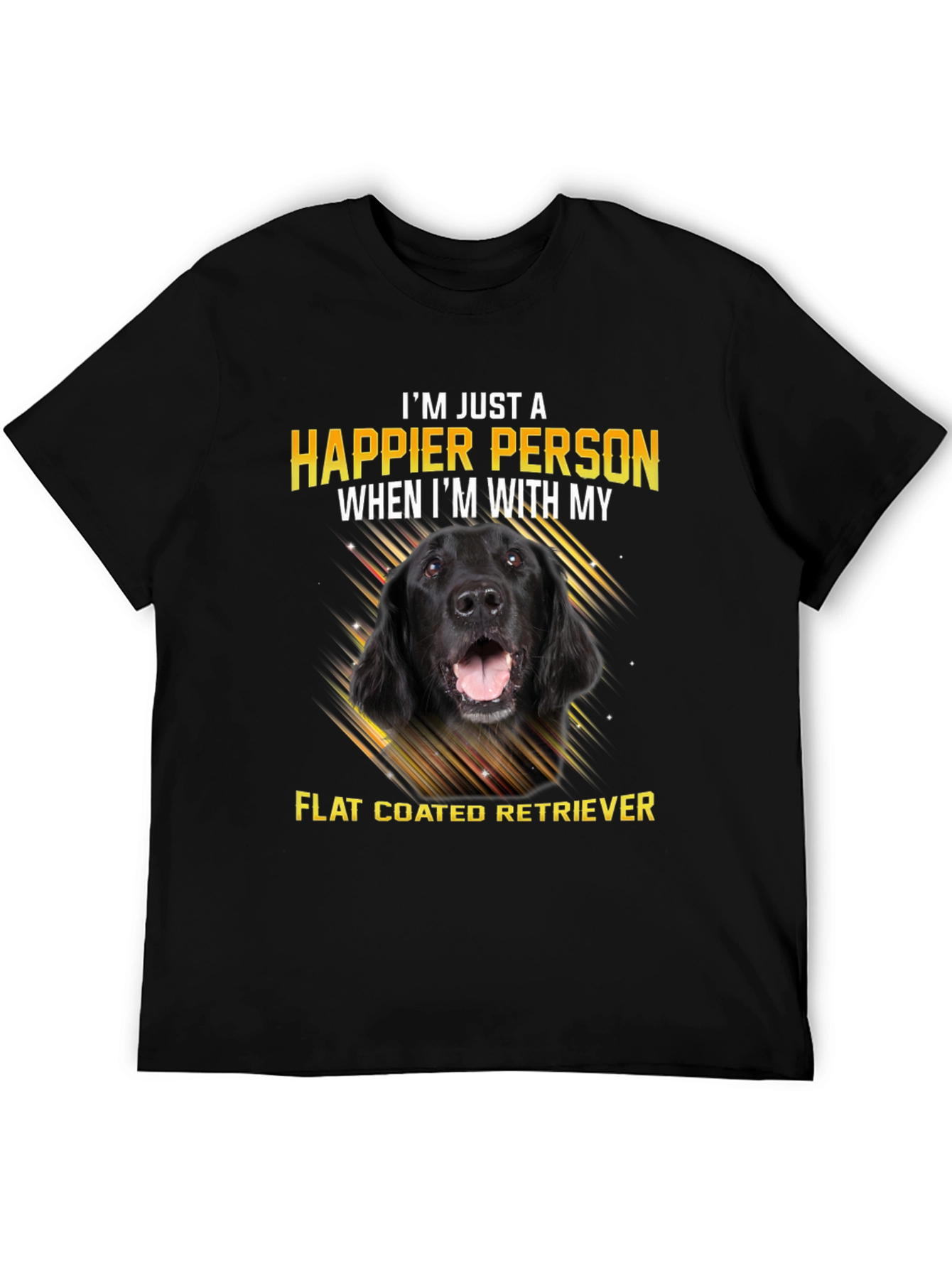 Happier Person Flat Coated Retriever Dog T-Shirt