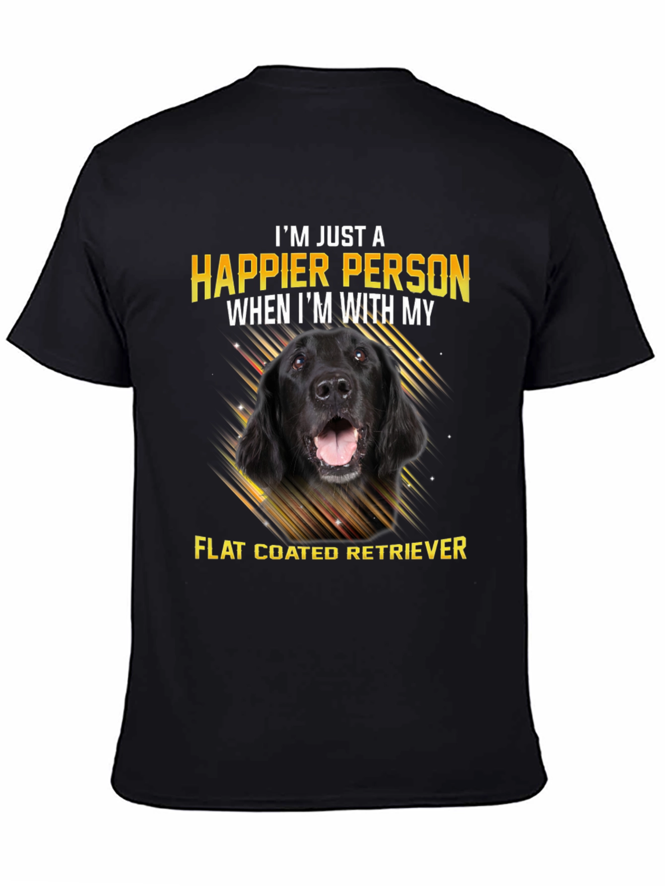 Happier Person Flat Coated Retriever Dog T-Shirt