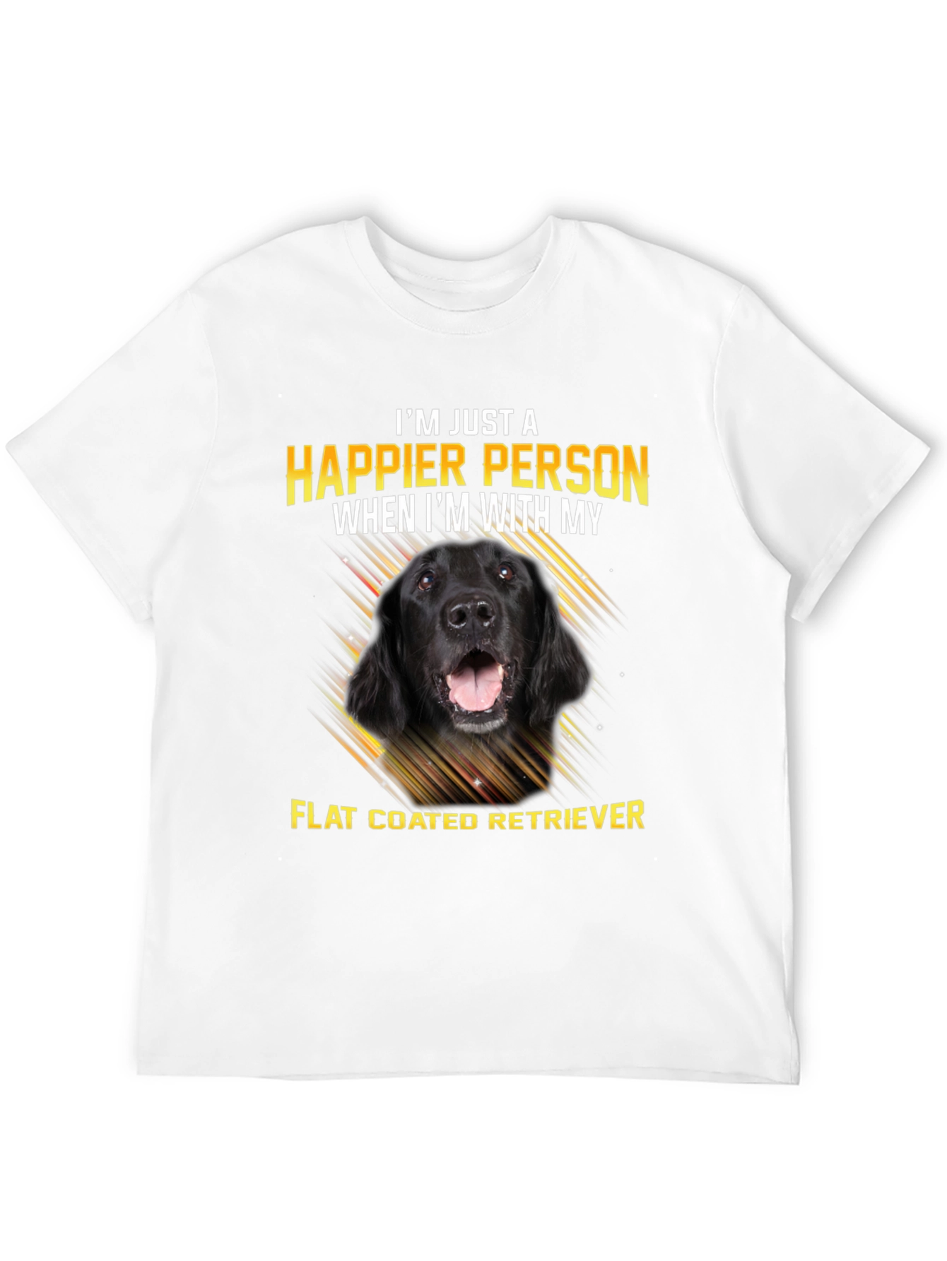 Happier Person Flat Coated Retriever Dog T-Shirt