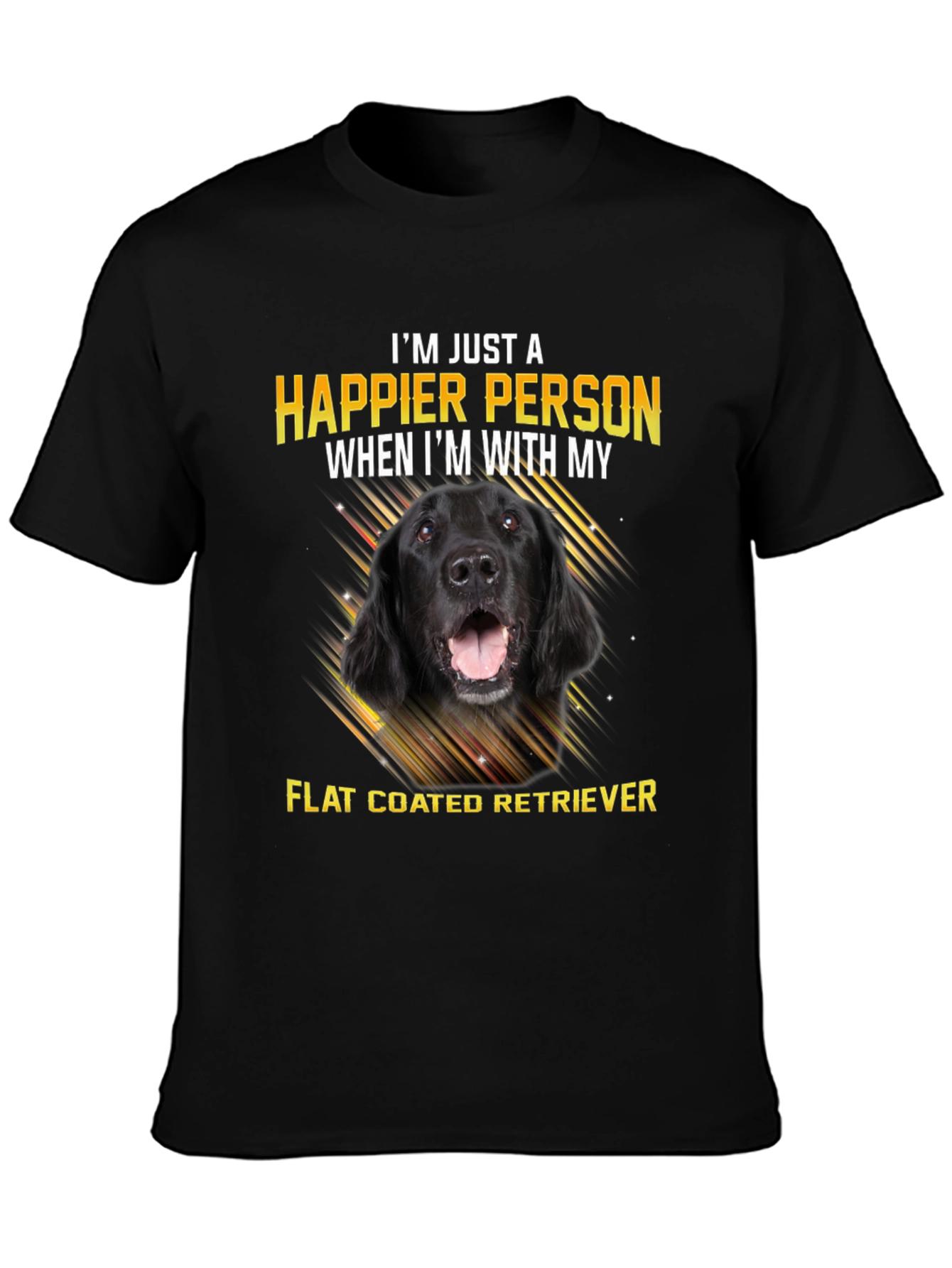 Happier Person Flat Coated Retriever Dog T-Shirt