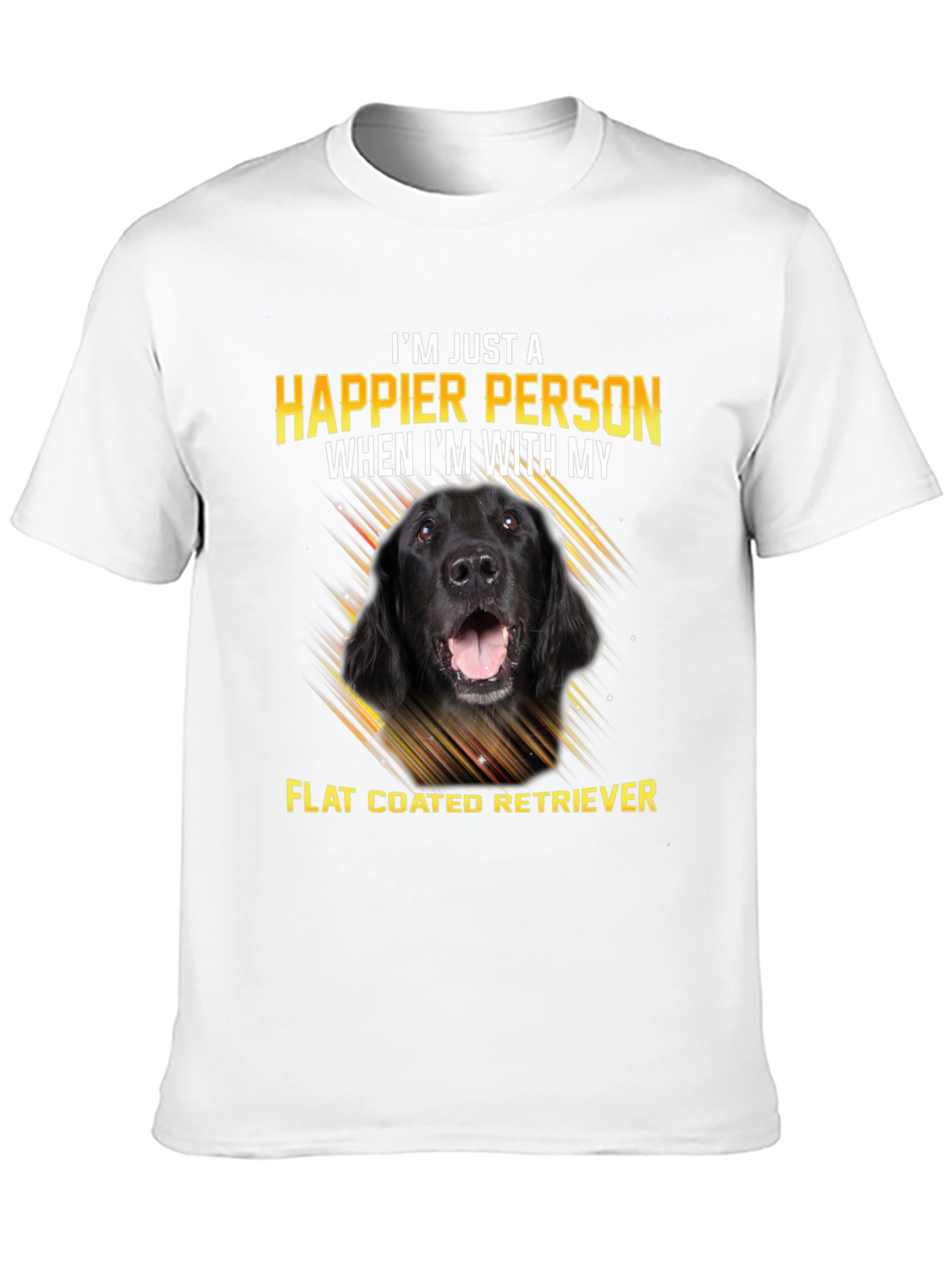 Happier Person Flat Coated Retriever Dog T-Shirt