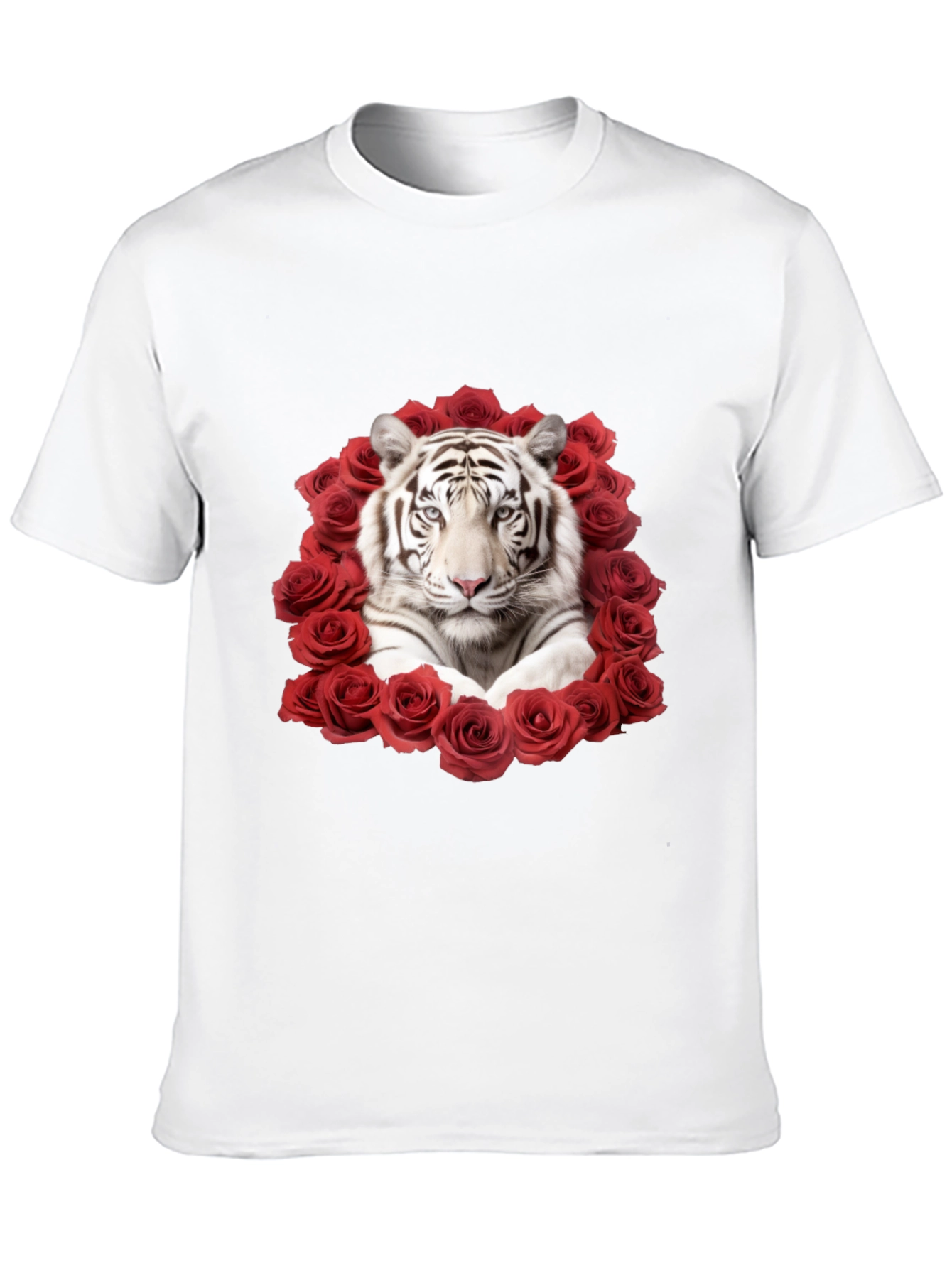 Tiger & Roses Graphic Black T-Shirt