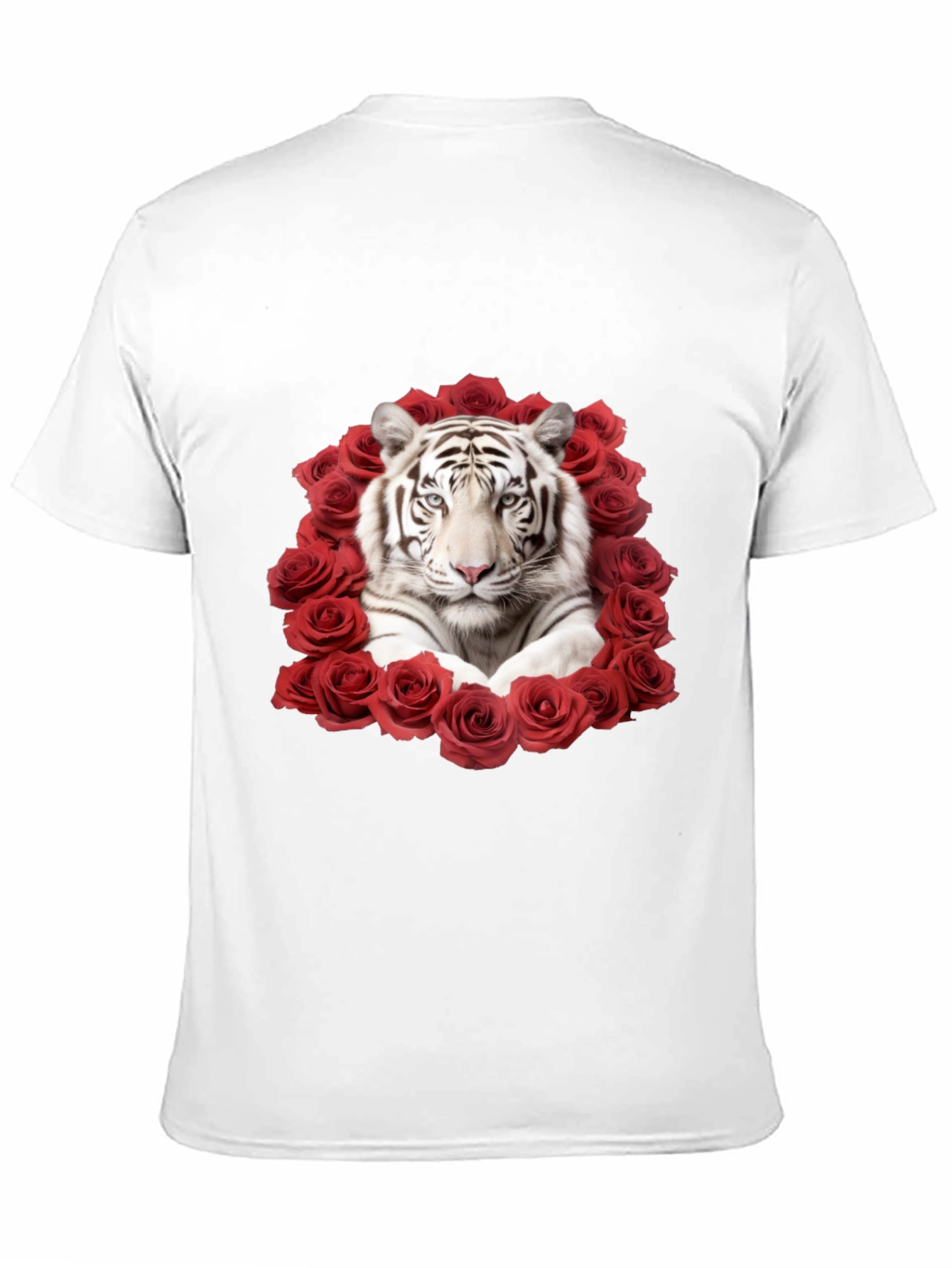 Tiger & Roses Graphic Black T-Shirt