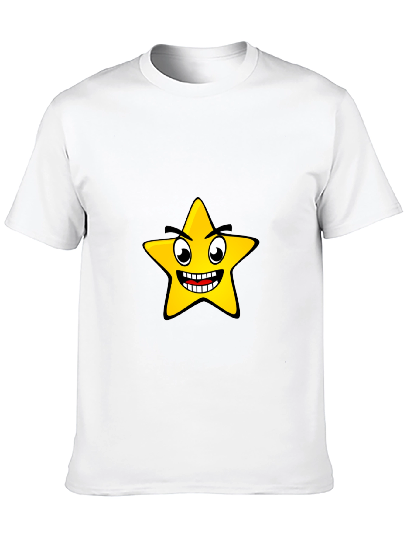 Funny Star Graphic Black T-Shirt