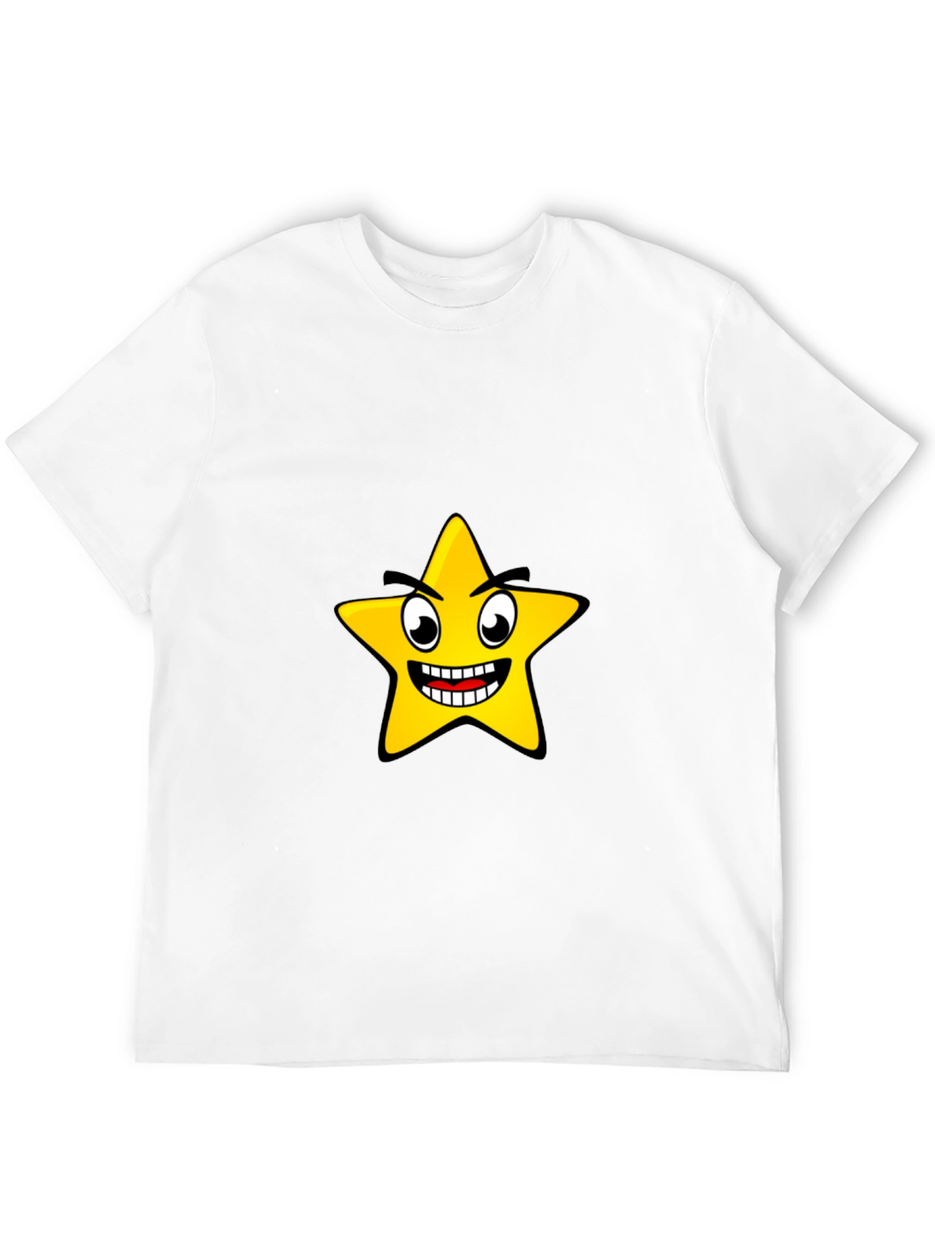 Funny Star Graphic Black T-Shirt