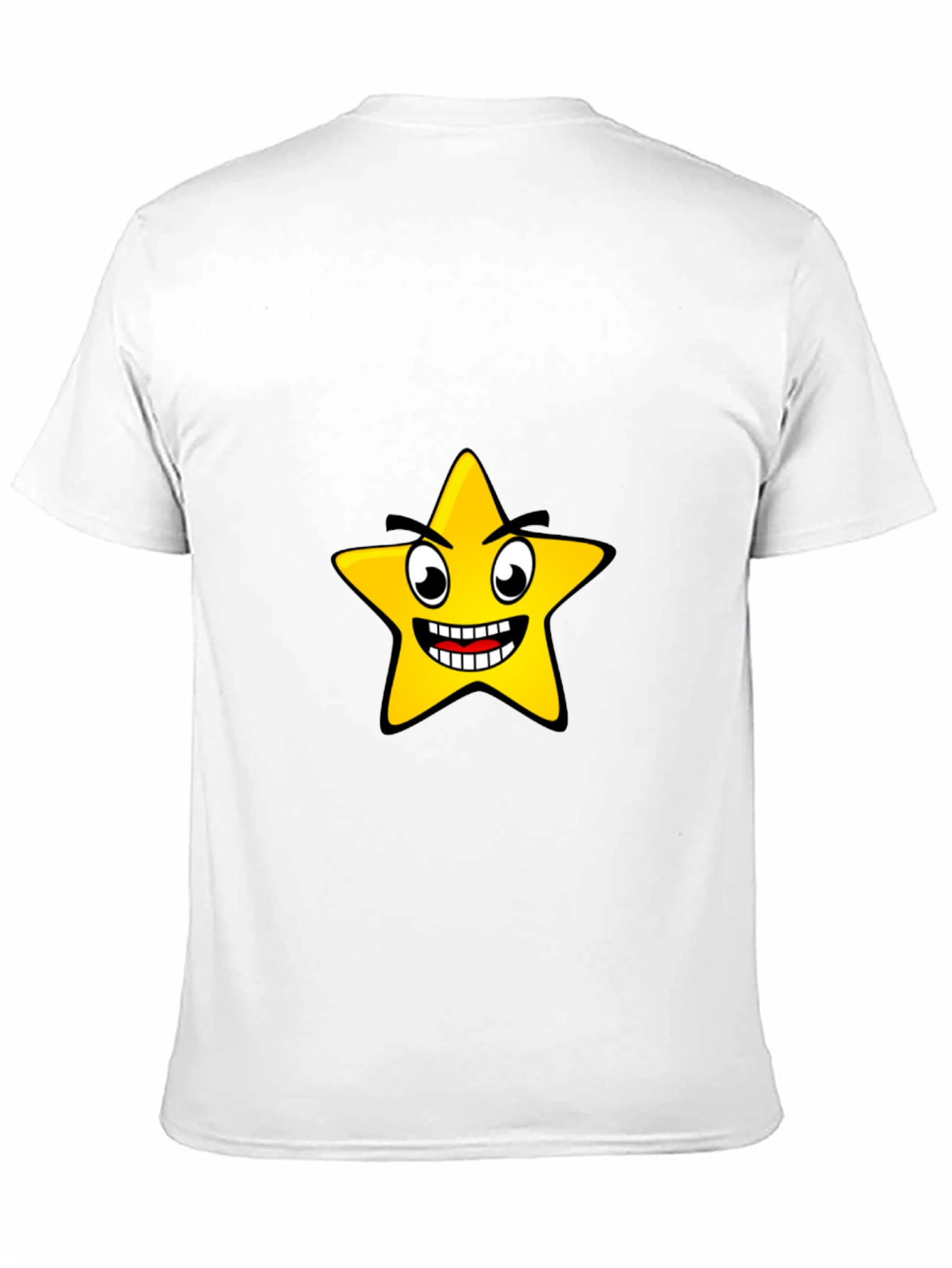 Funny Star Graphic Black T-Shirt