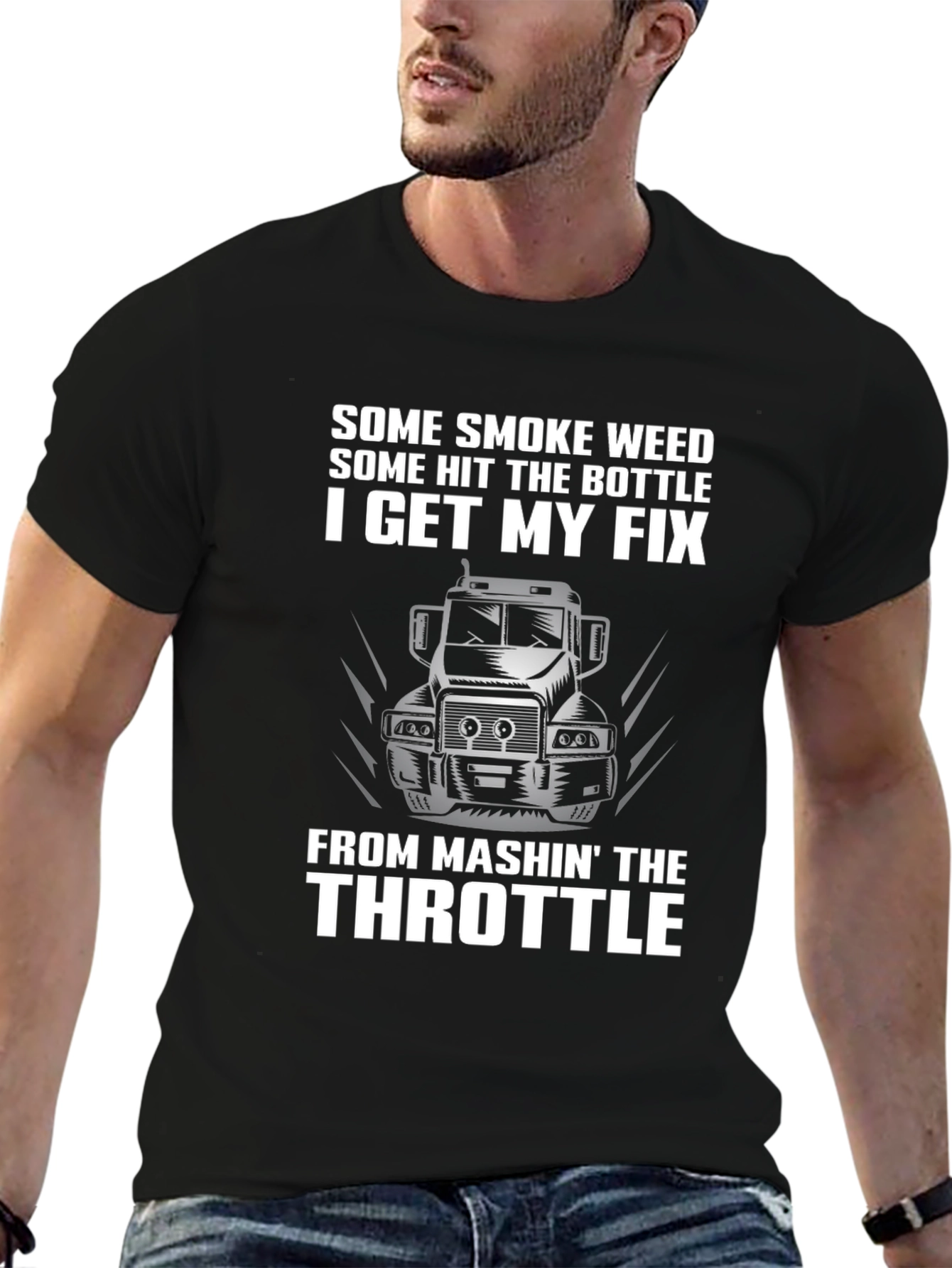 Trucker T-Shirt - Mashin the Throttle Design