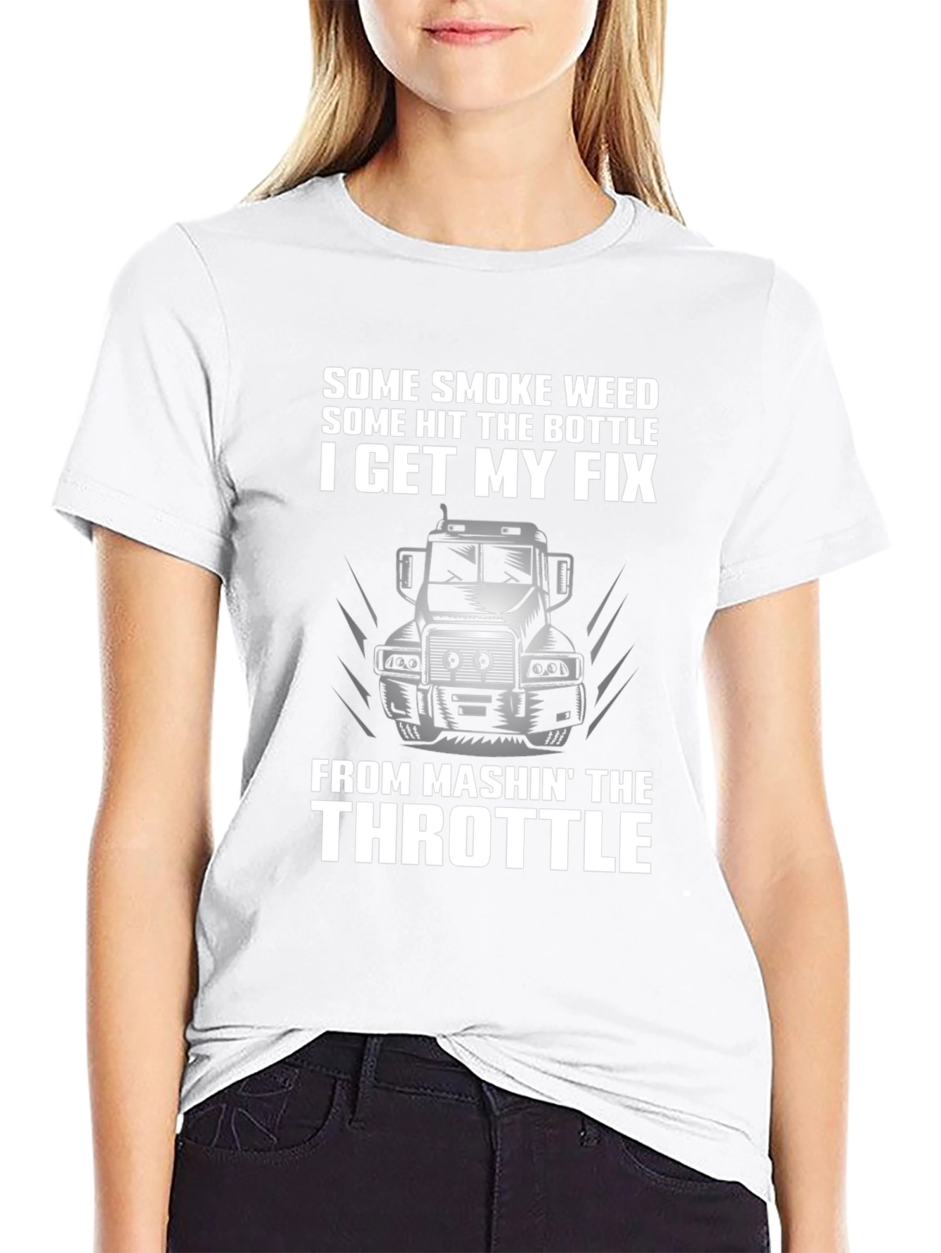 Trucker T-Shirt - Mashin the Throttle Design