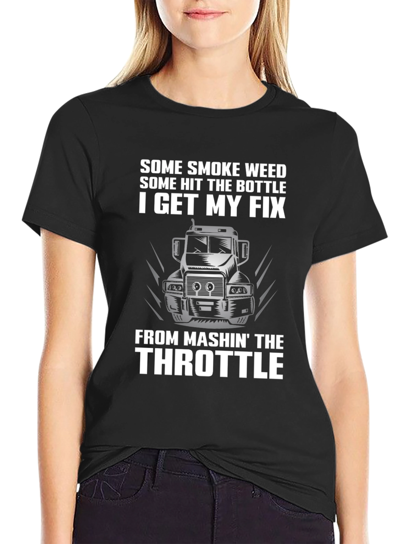 Trucker T-Shirt - Mashin the Throttle Design