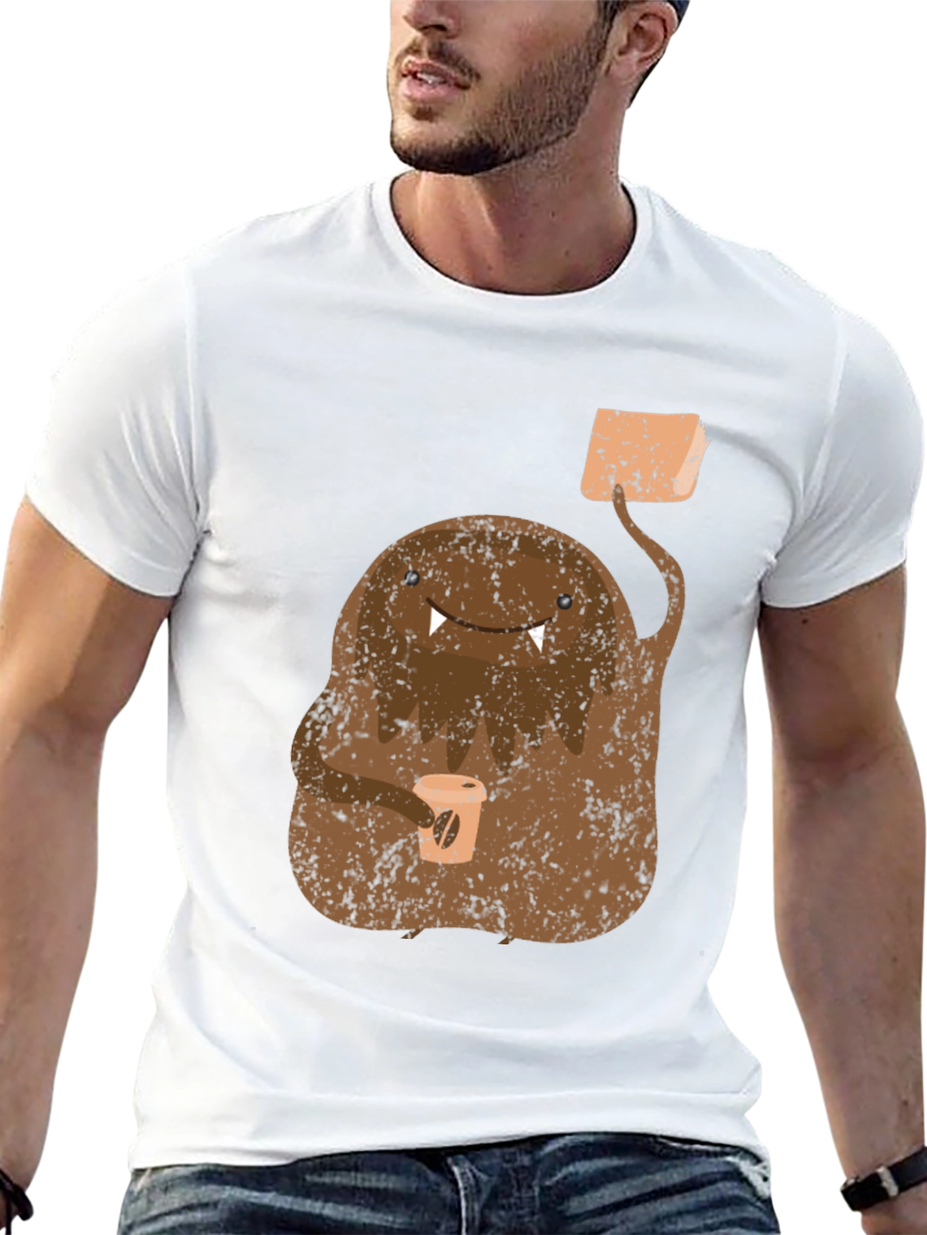 Coffee Monster Graphic Tee - Unique Unisex Design