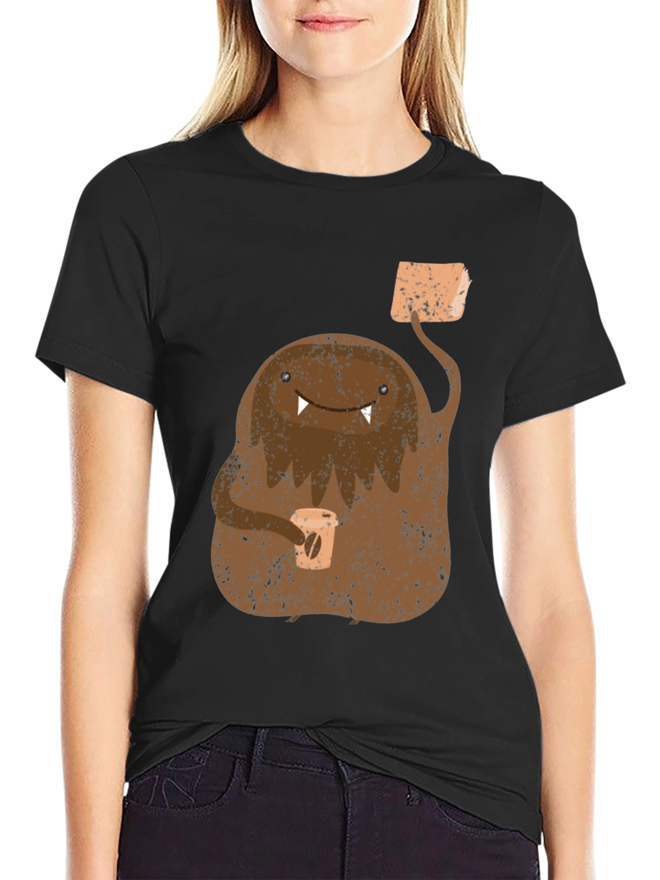 Coffee Monster Graphic Tee - Unique Unisex Design