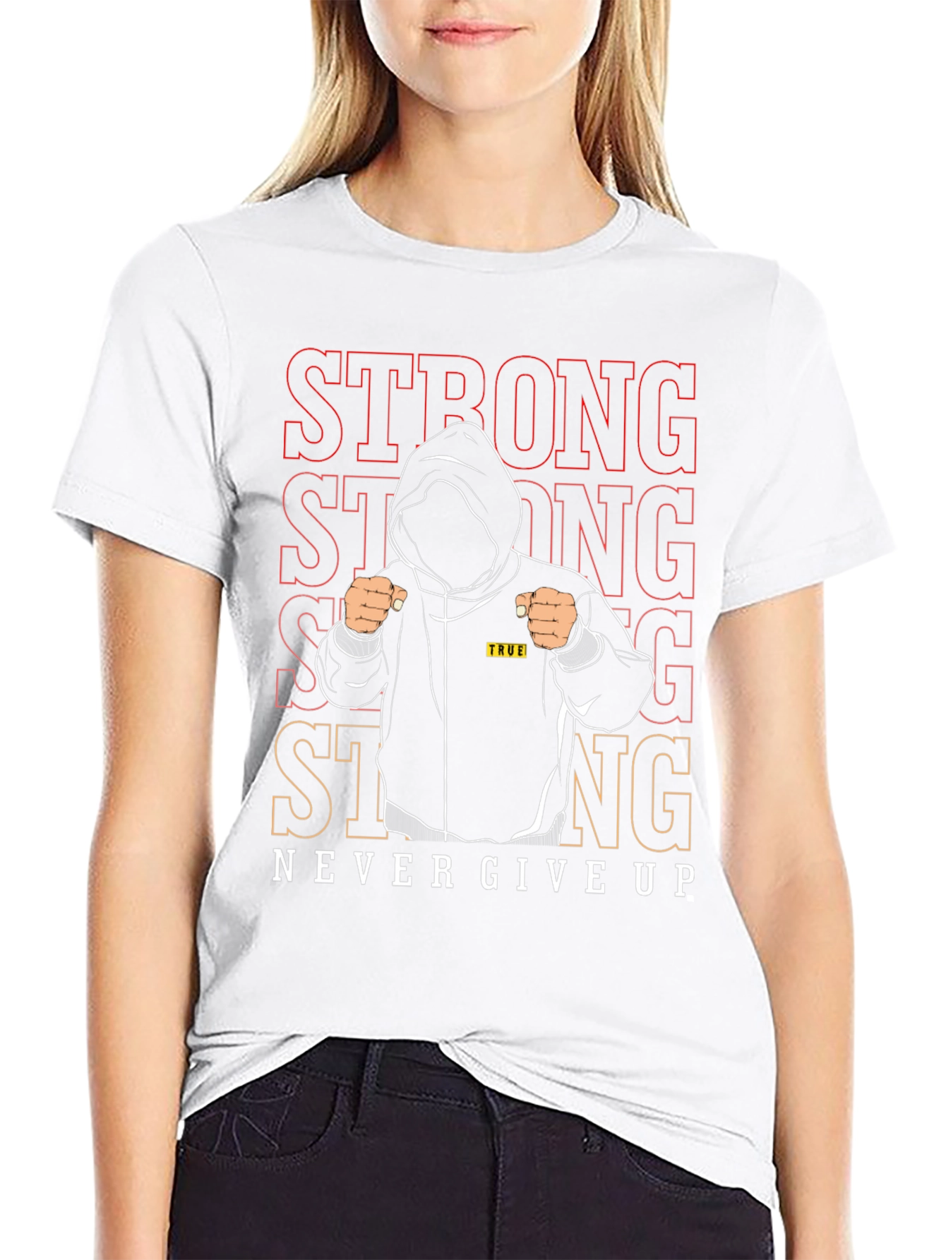 Strong Never Give Up Graphic T-Shirt