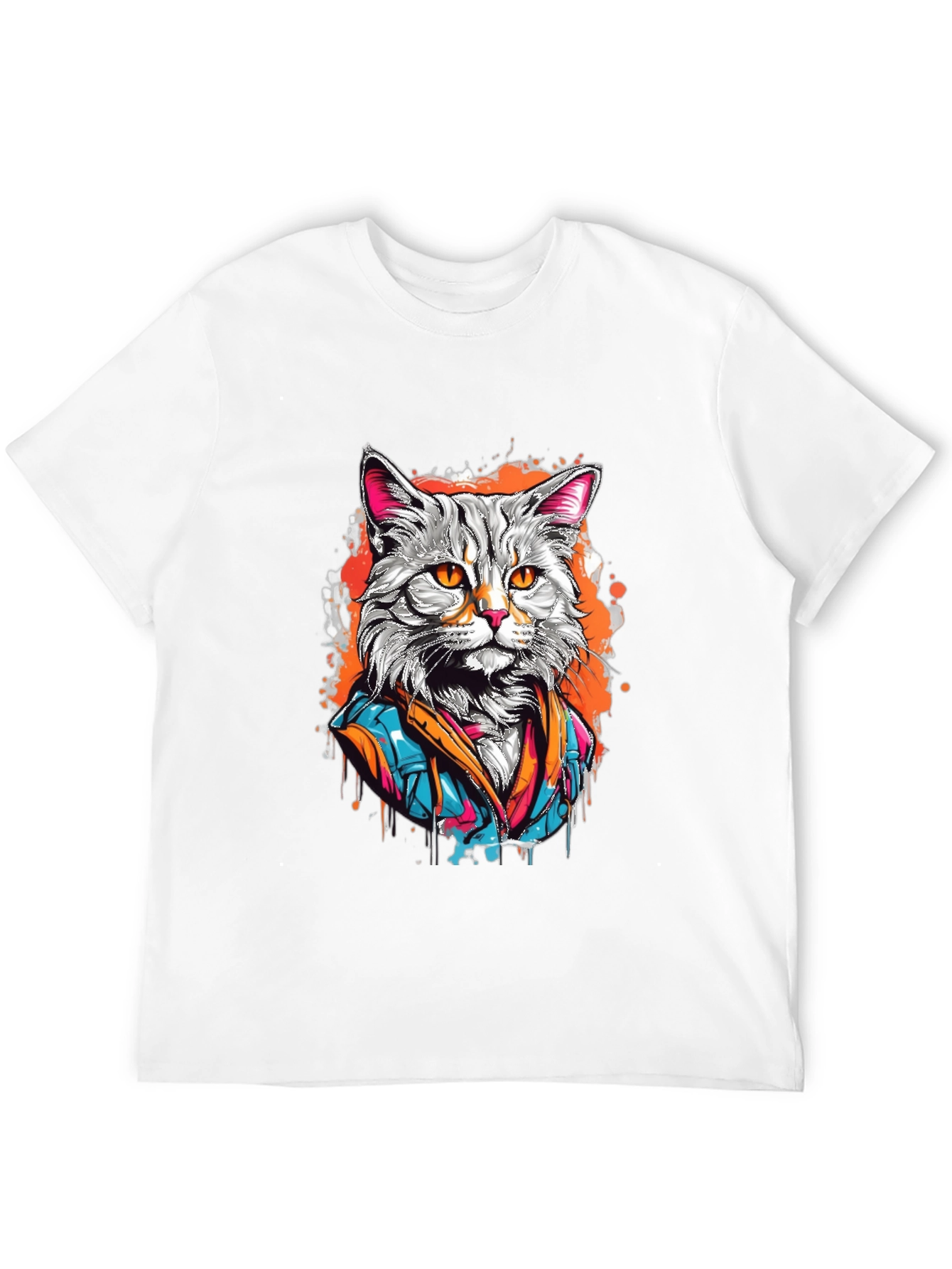 Cool Cat T-Shirt - Artistic Design