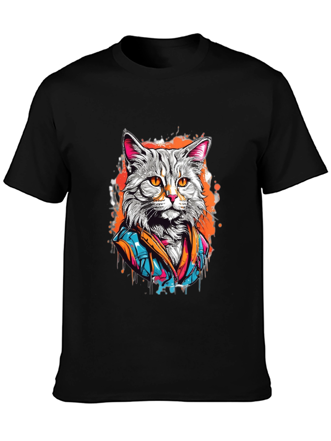 Cool Cat T-Shirt - Artistic Design