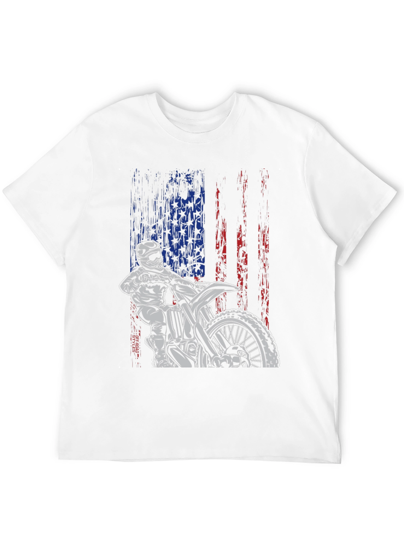 Motocross American Flag Graphic Tee