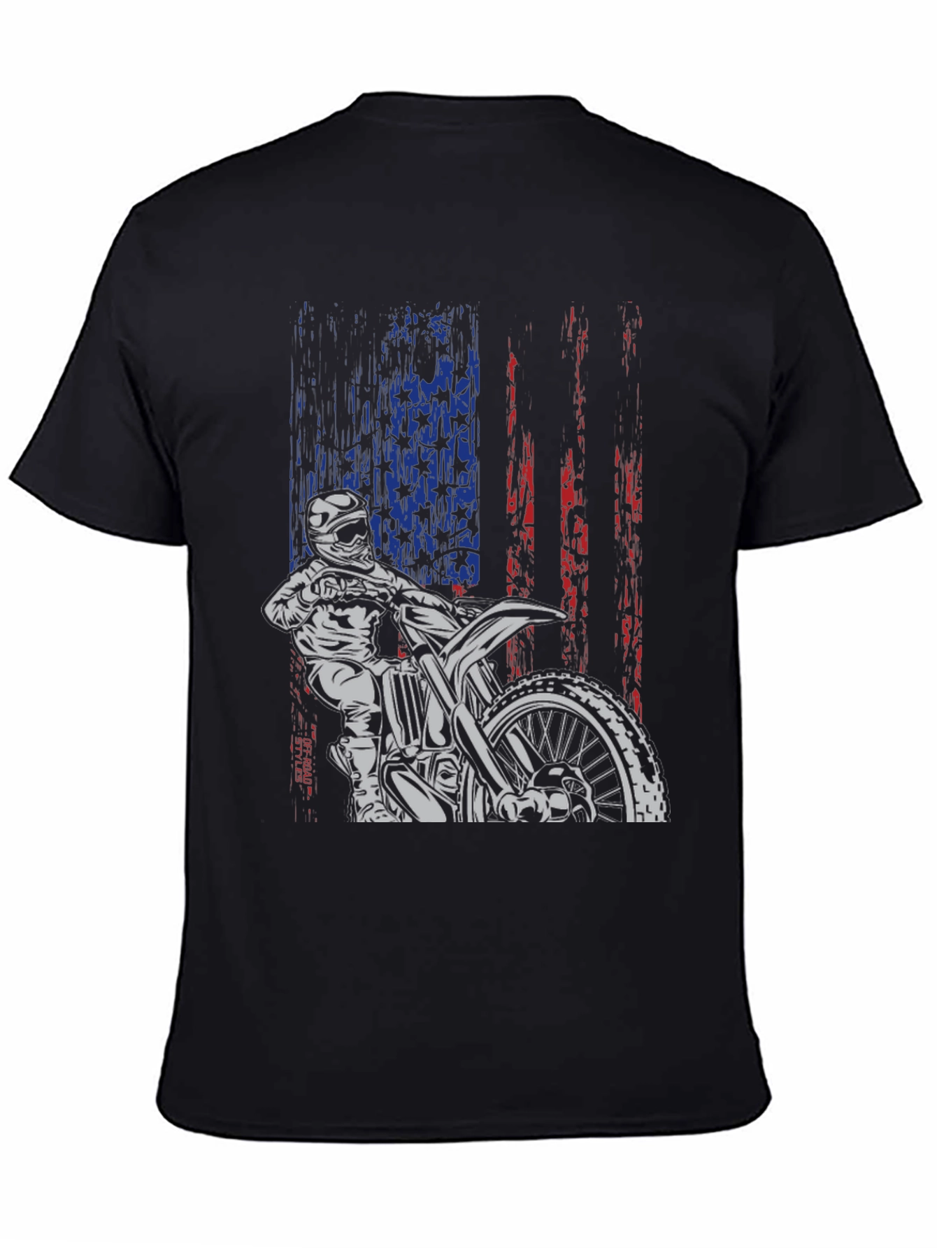 Motocross American Flag Graphic Tee