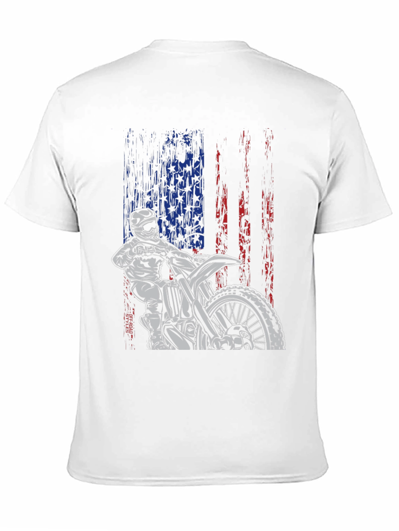 Motocross American Flag Graphic Tee