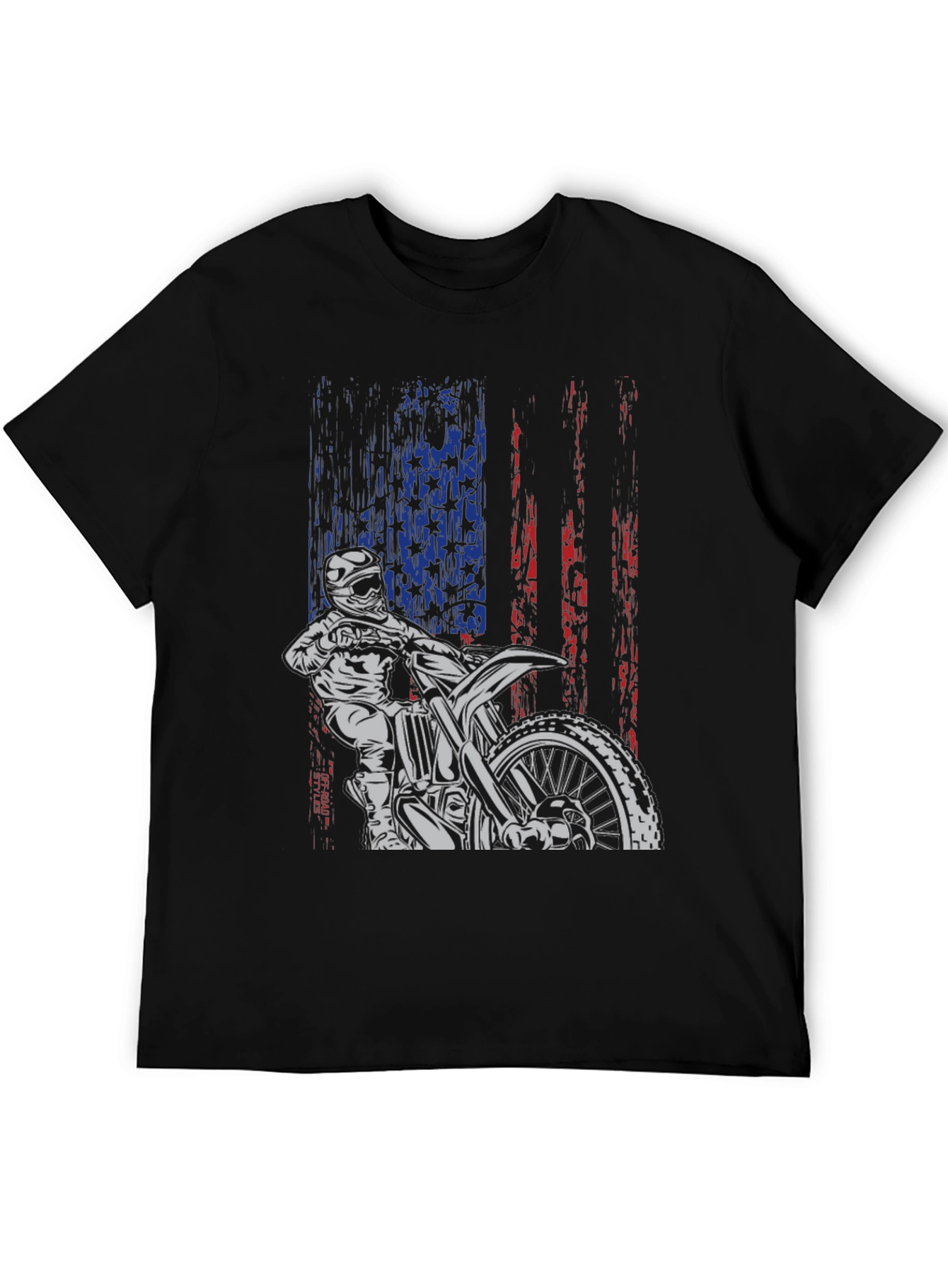 Motocross American Flag Graphic Tee