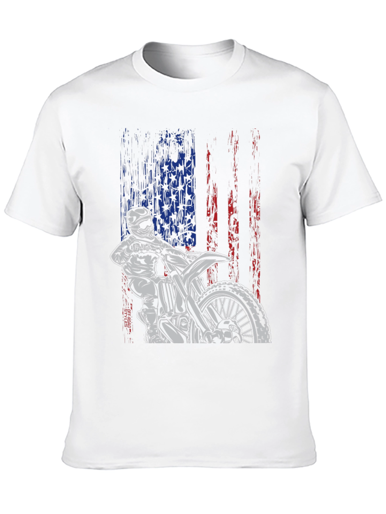 Motocross American Flag Graphic Tee