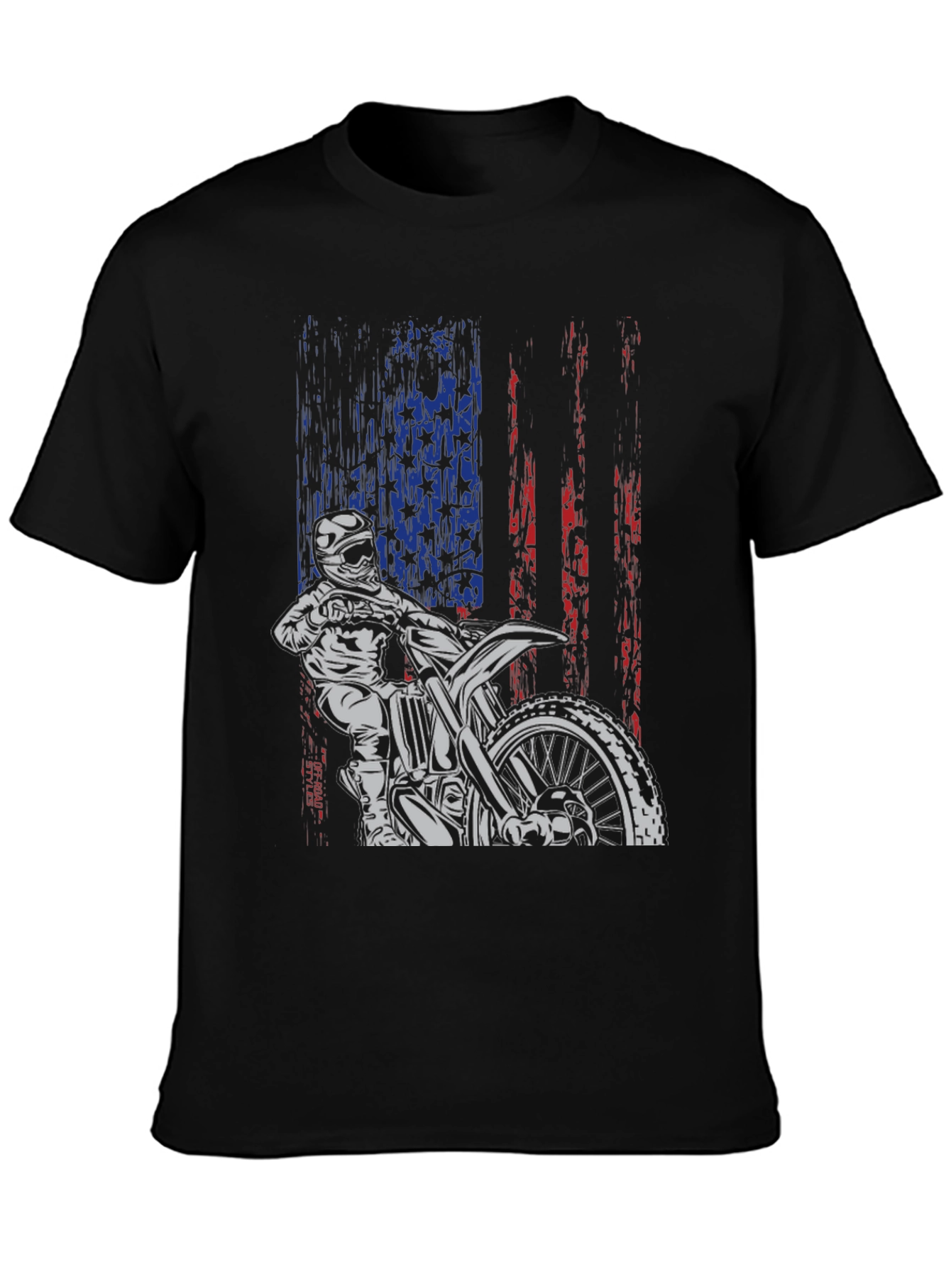 Motocross American Flag Graphic Tee