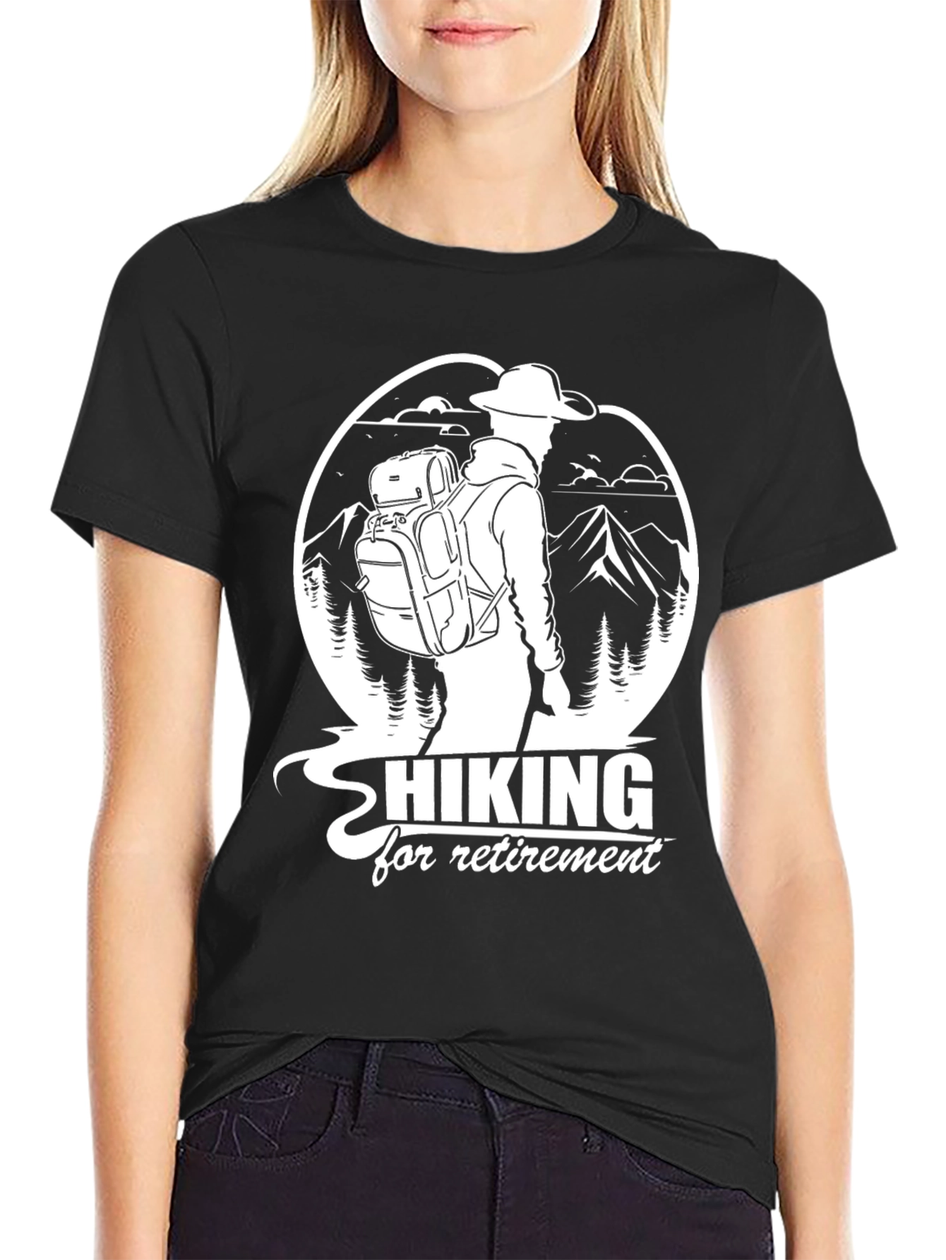 Hiking For Retirement Graphic T-Shirt