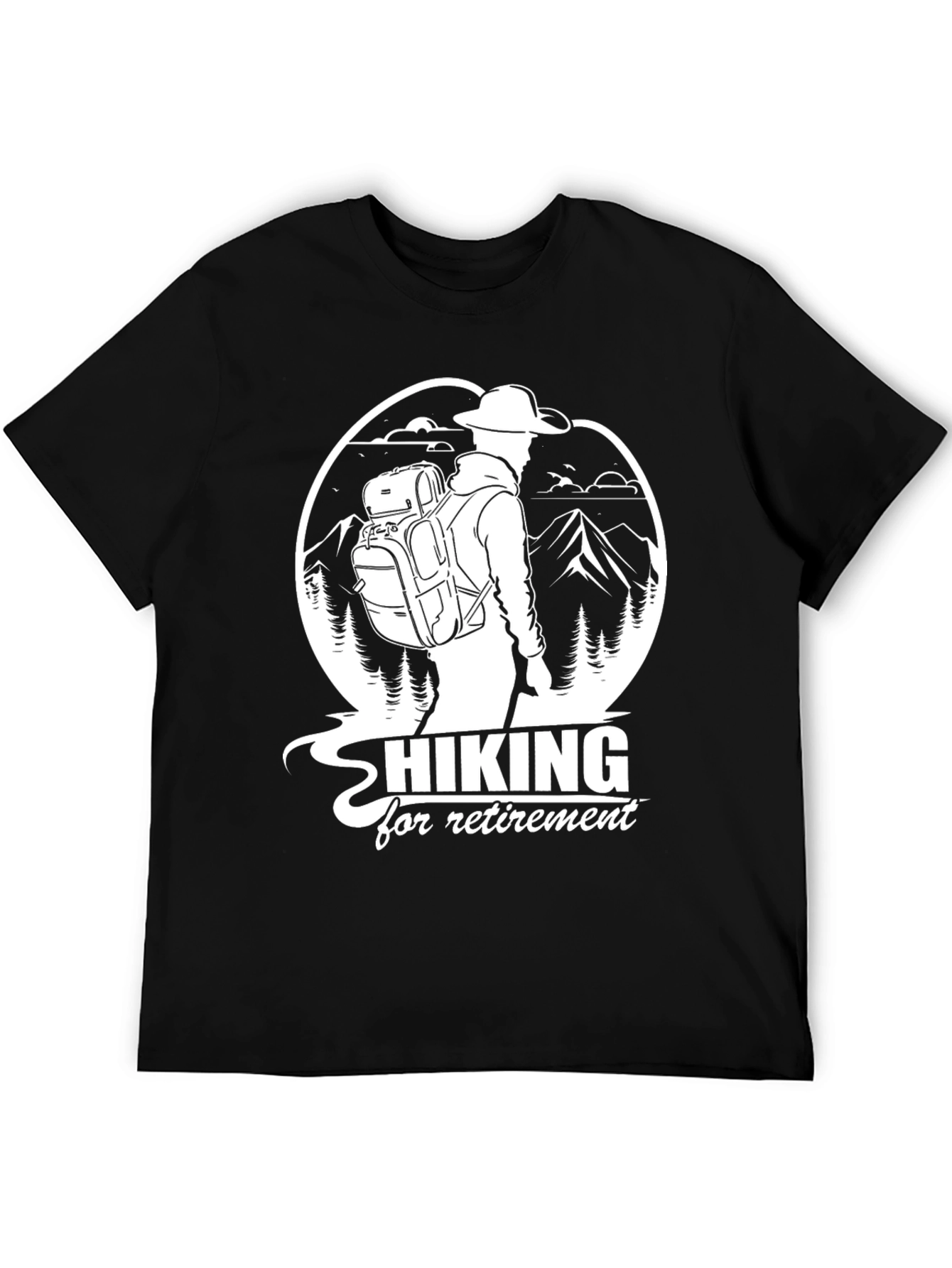 Hiking For Retirement Graphic T-Shirt