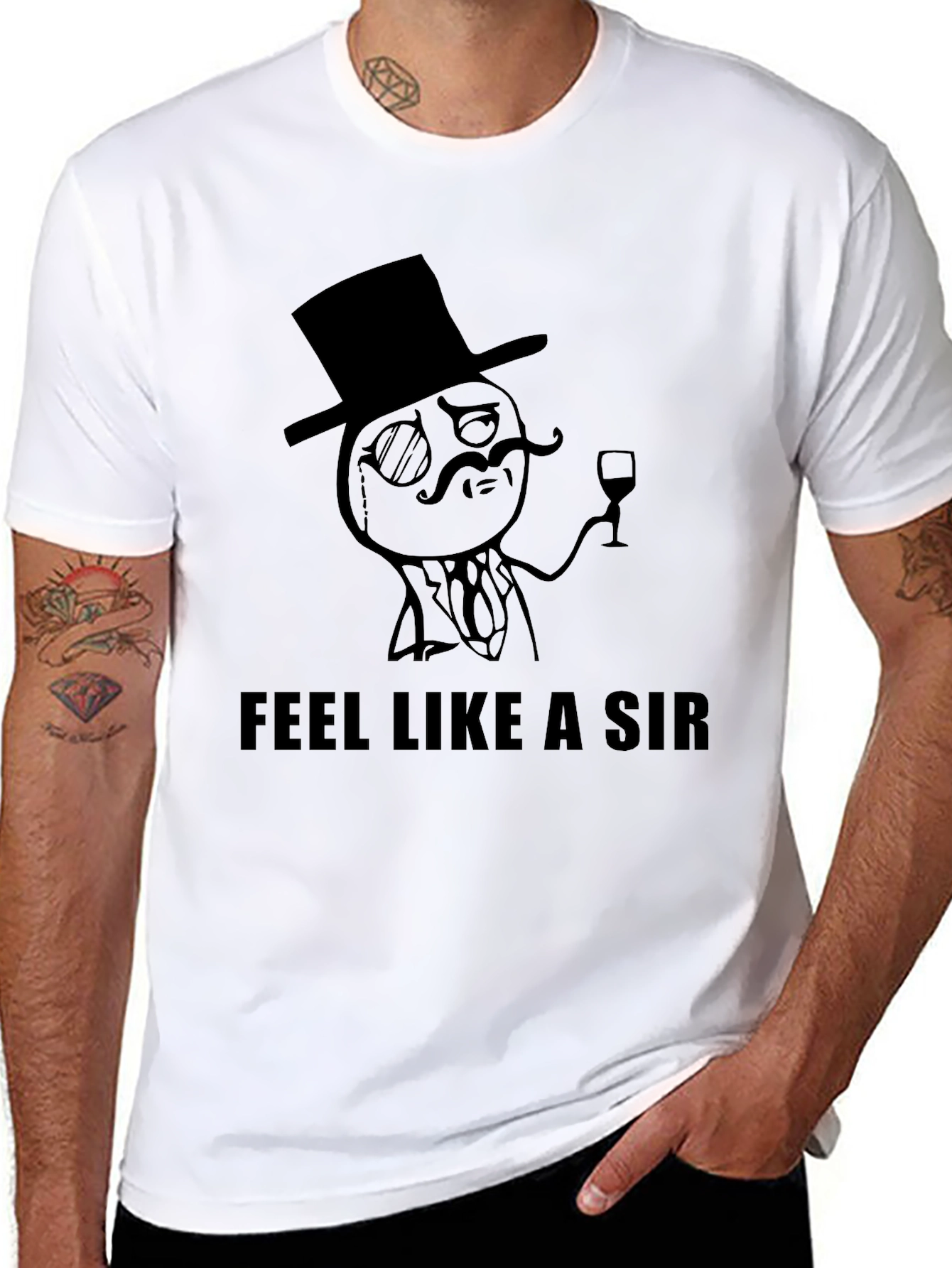 Feel Like a Sir Black T-Shirt