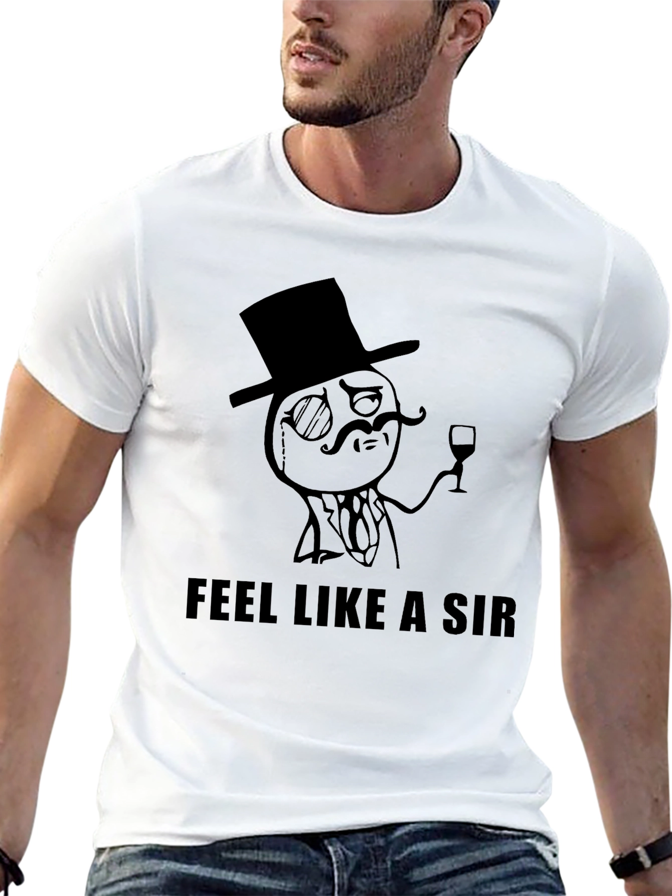 Feel Like a Sir Black T-Shirt