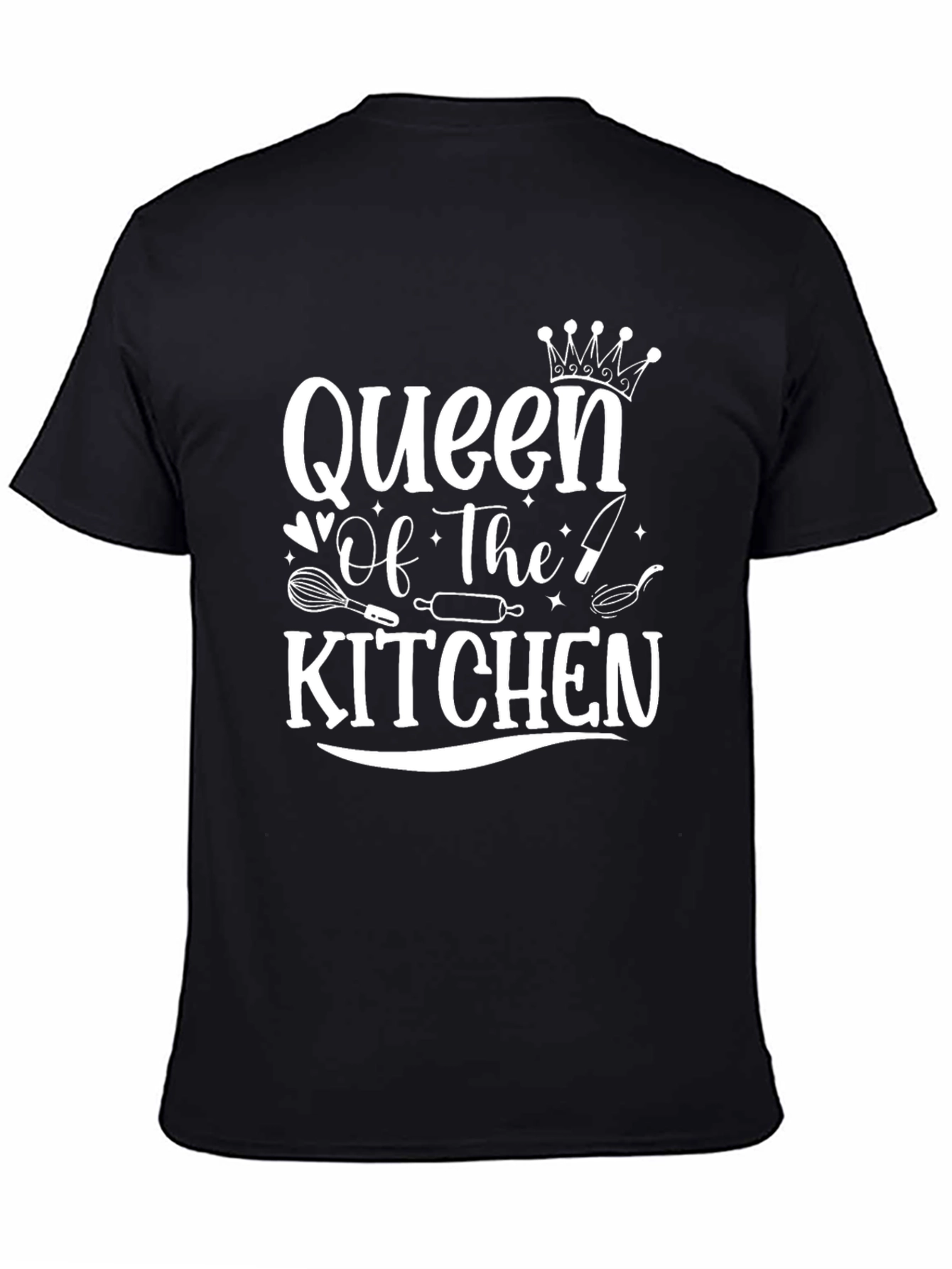 Queen of The Kitchen Graphic T-Shirt - Black