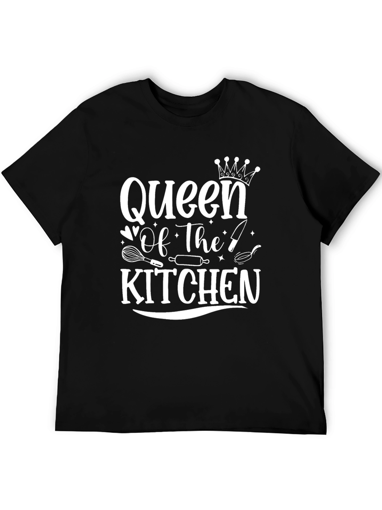 Queen of The Kitchen Graphic T-Shirt - Black